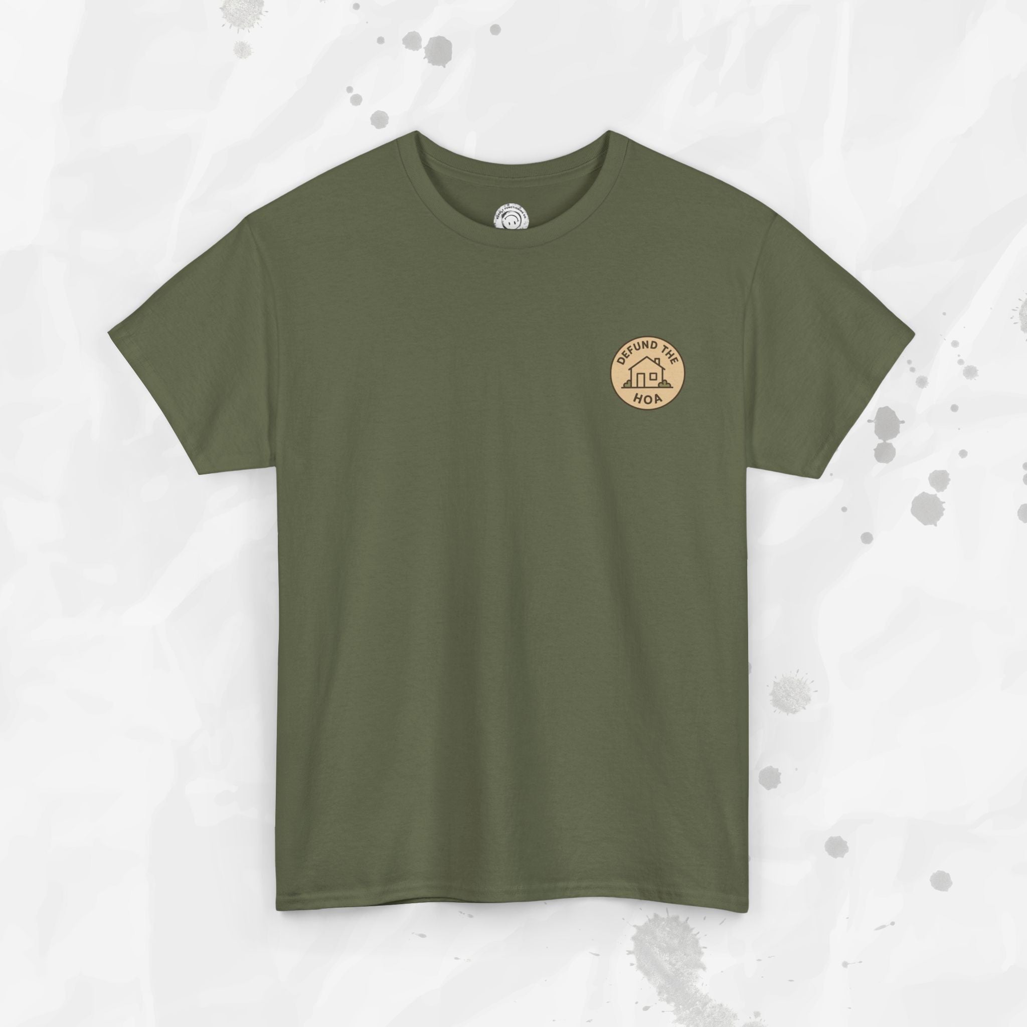 Defund the HOA – T-Shirt (Pocket Print)