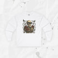 Camiseta de manga larga con diseño de calavera floral