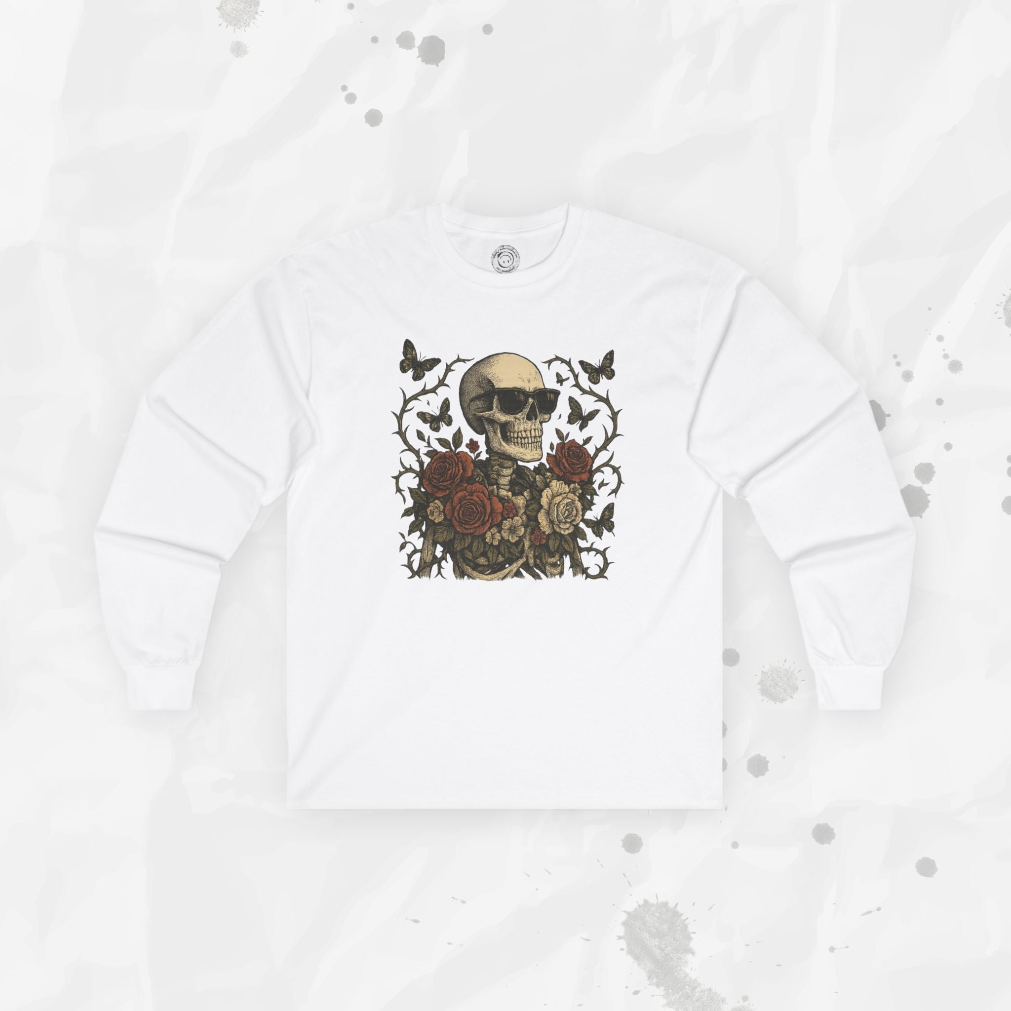 Floral Skull Garden - Long Sleeve T-Shirt