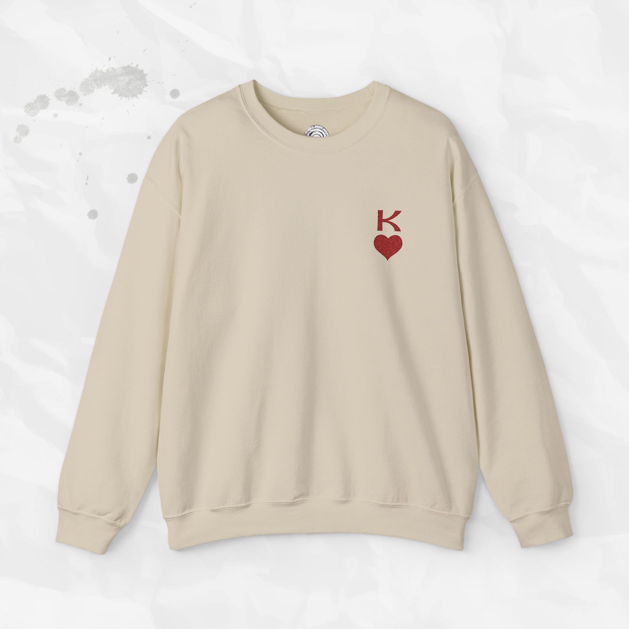 King of Hearts – Embroidered Crewneck Sweatshirt