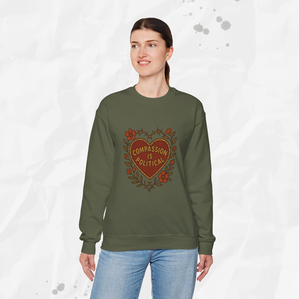 Compassion Is Political - Crewneck Sweatshirt