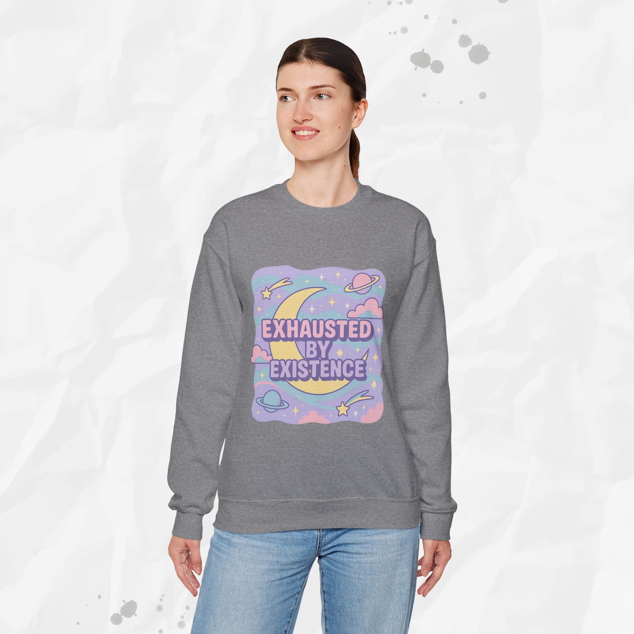 Exhausted by Existence - Crewneck Sweatshirt