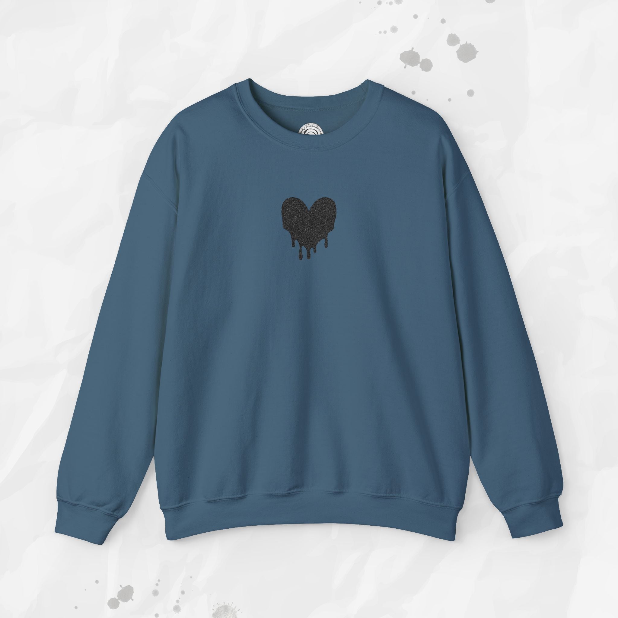 Dripping Heart - Embroidered Crewneck Sweatshirt