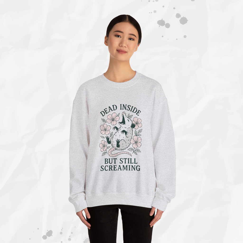 Dead Inside but Still Screaming – Crewneck Sweatshirt