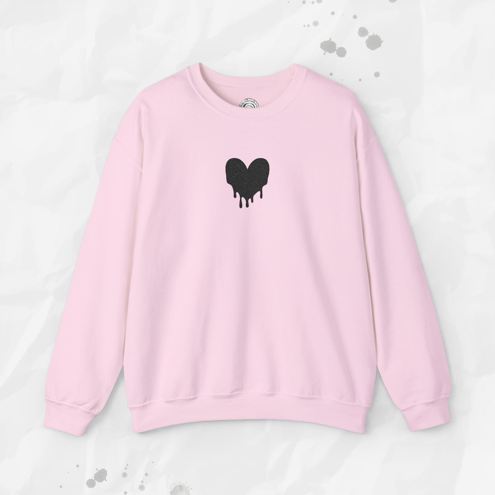 Dripping Heart - Embroidered Crewneck Sweatshirt