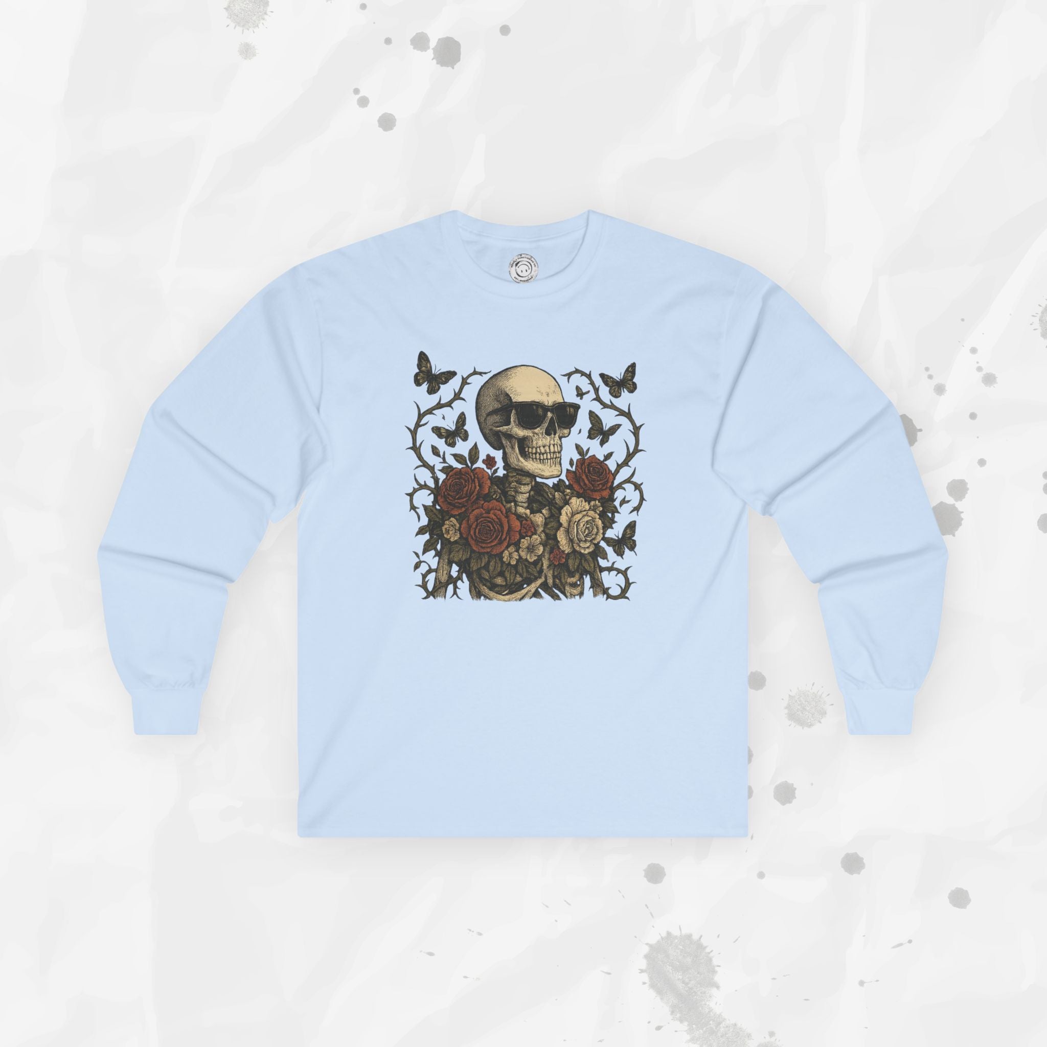 Floral Skull Garden - Long Sleeve T-Shirt
