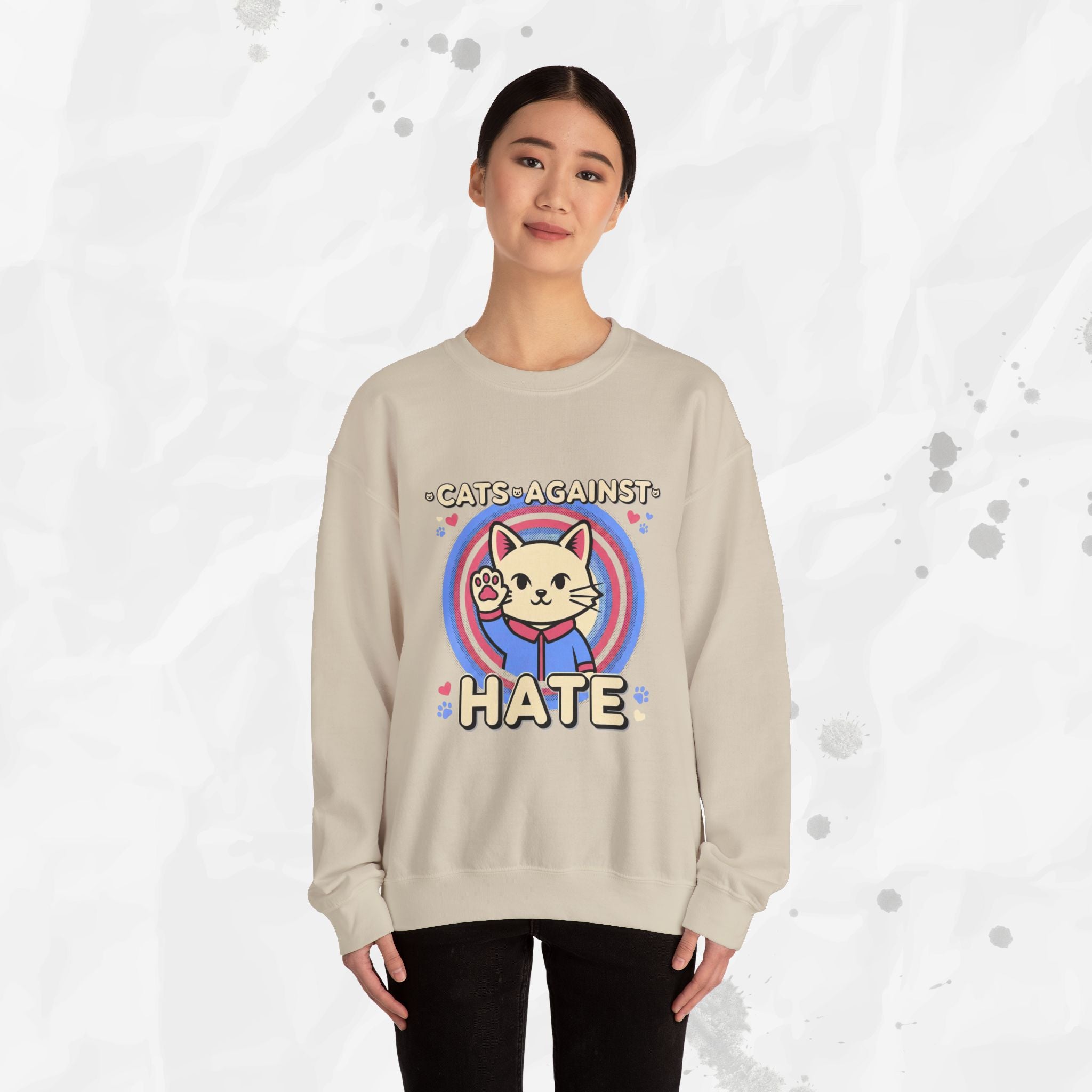 Cats Against Hate – Crewneck Sweatshirt