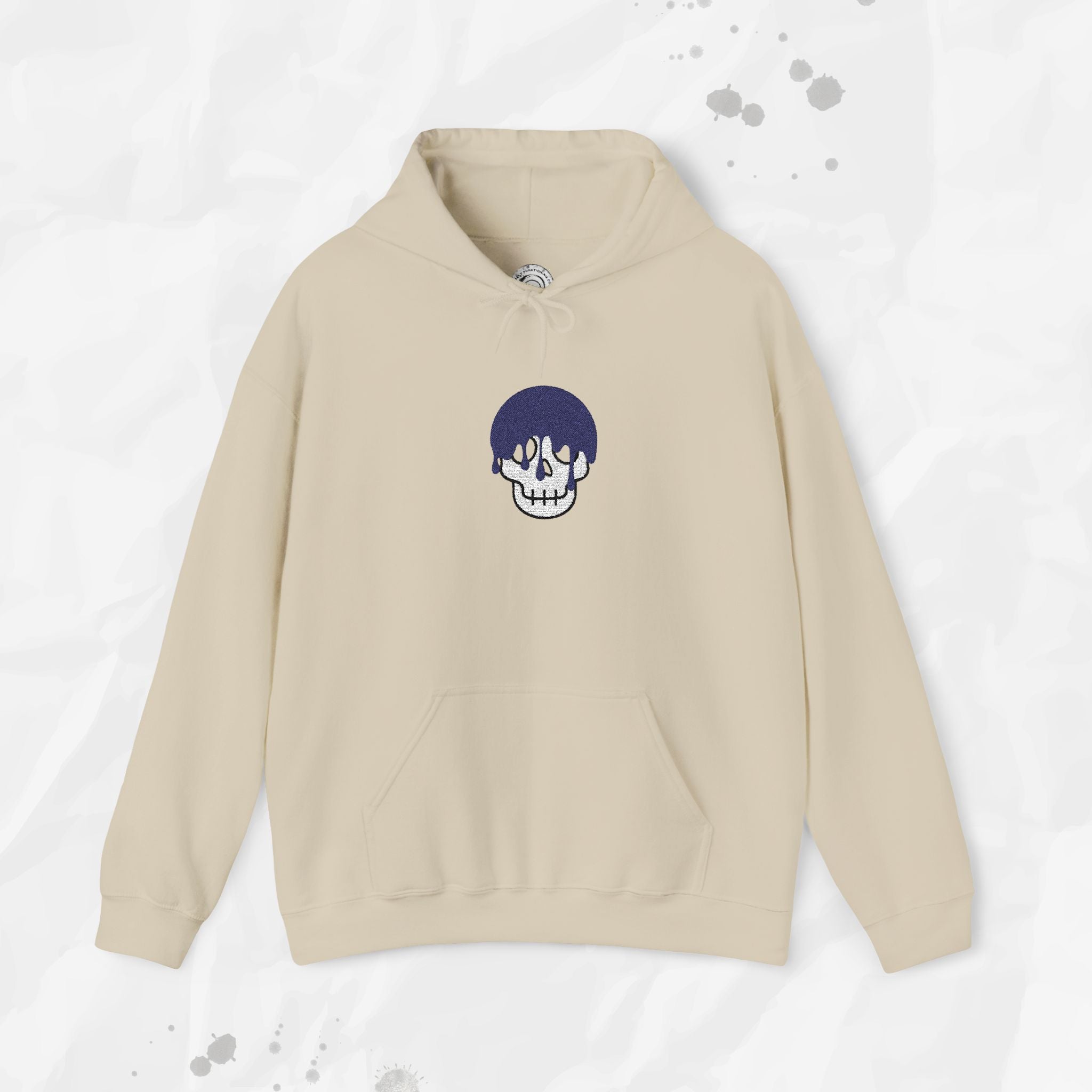 Dripping Skull – Embroidered Hoodie