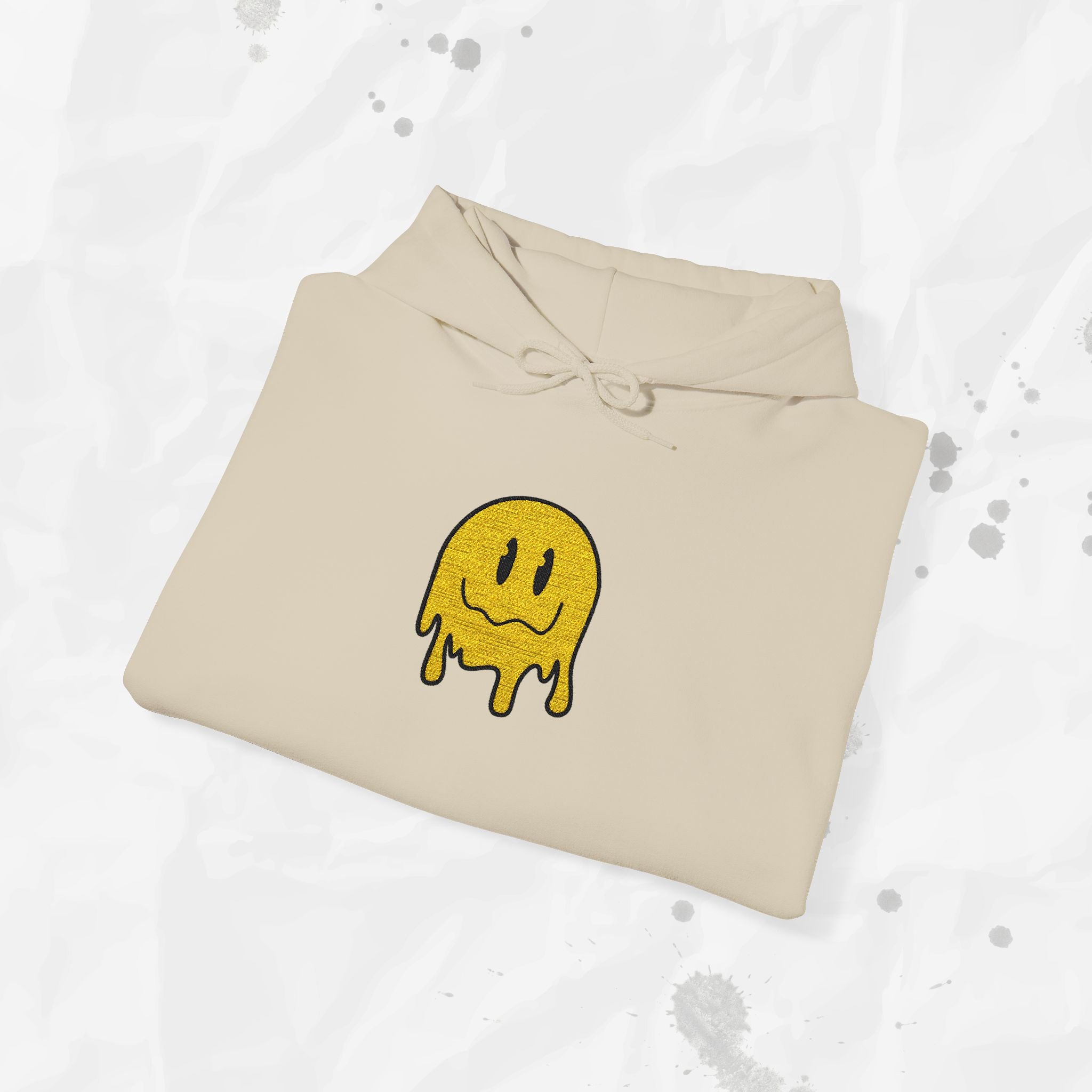 Sweat à capuche brodé Melty Smiley