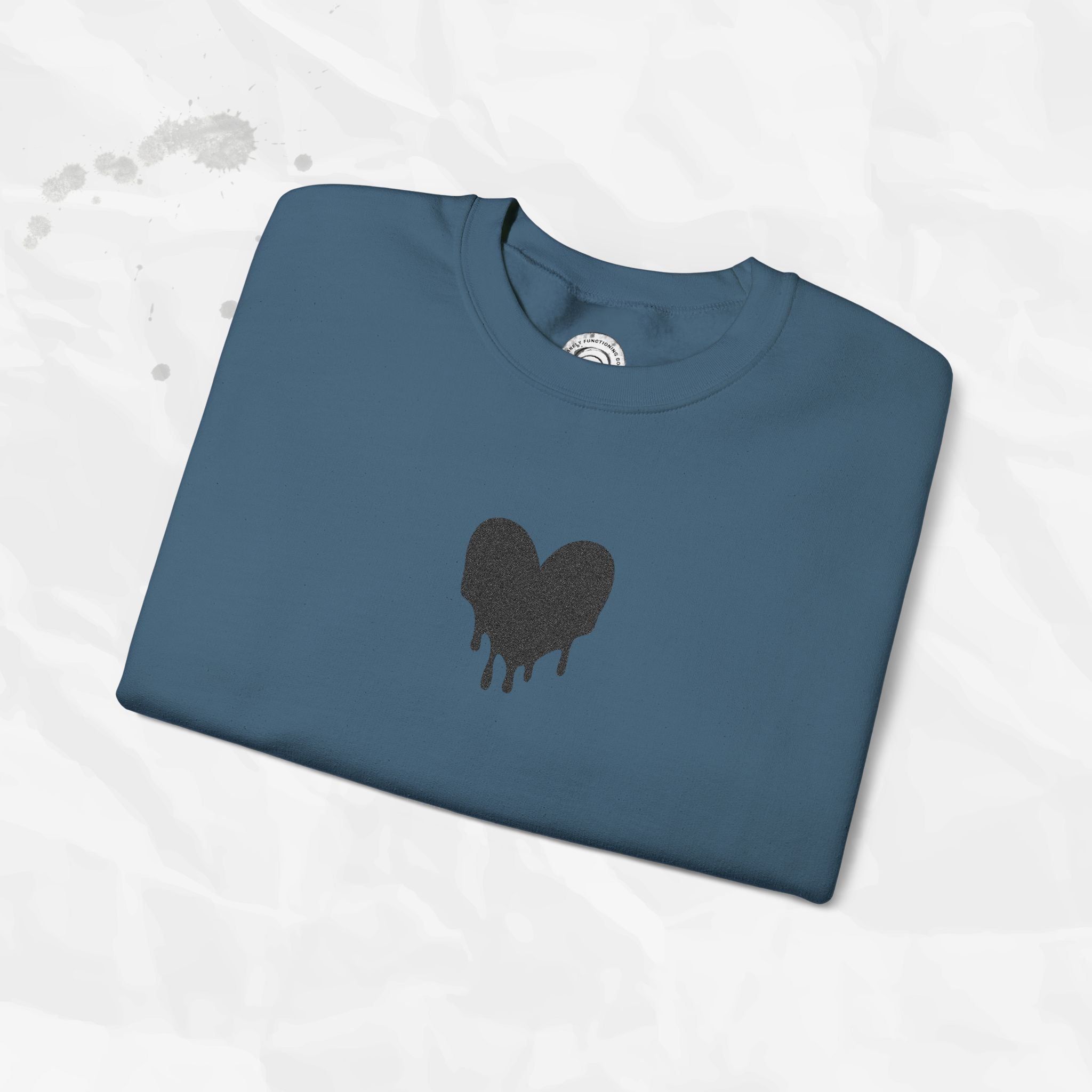 Dripping Heart - Embroidered Crewneck Sweatshirt