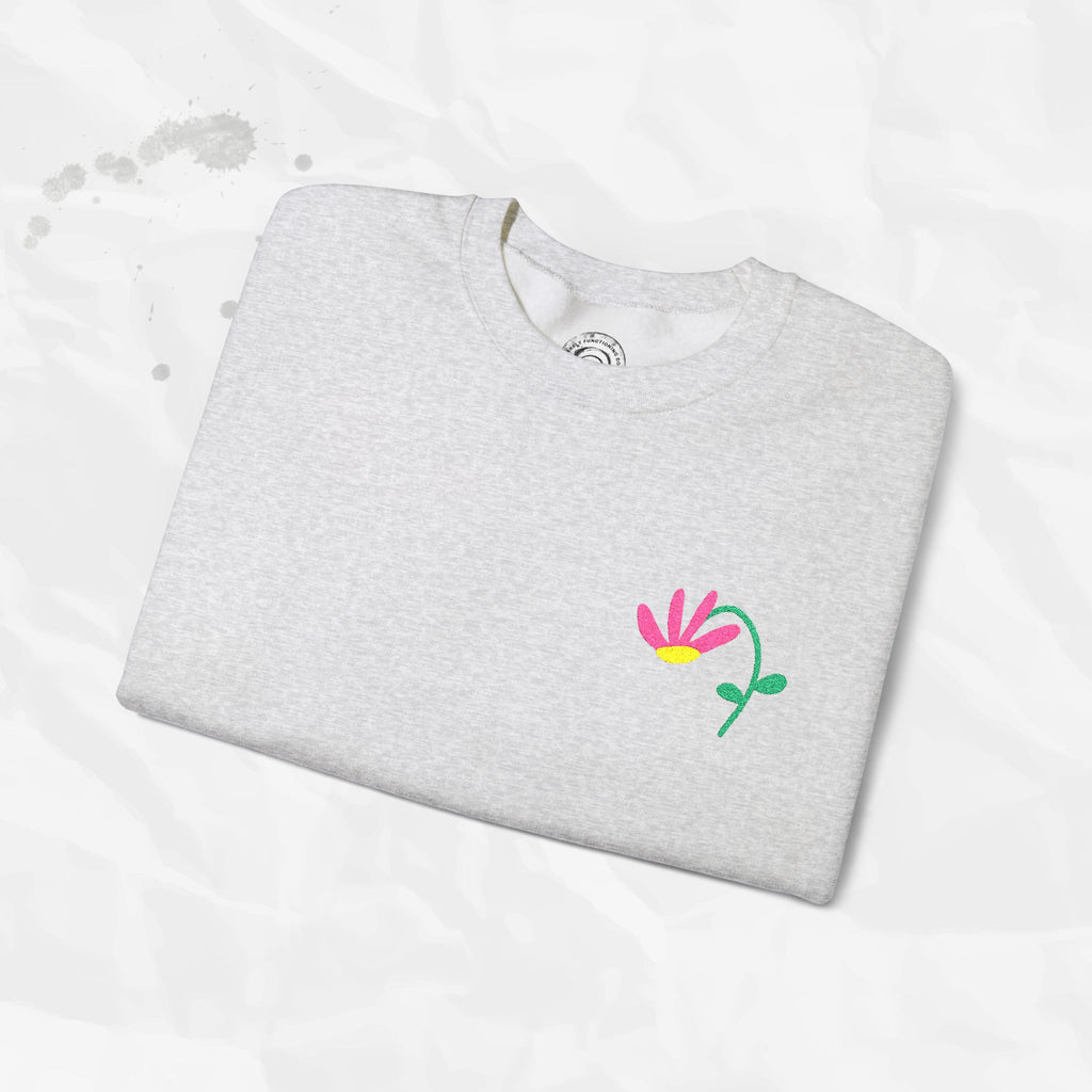 Bloom - Sweat-shirt à col rond brodé