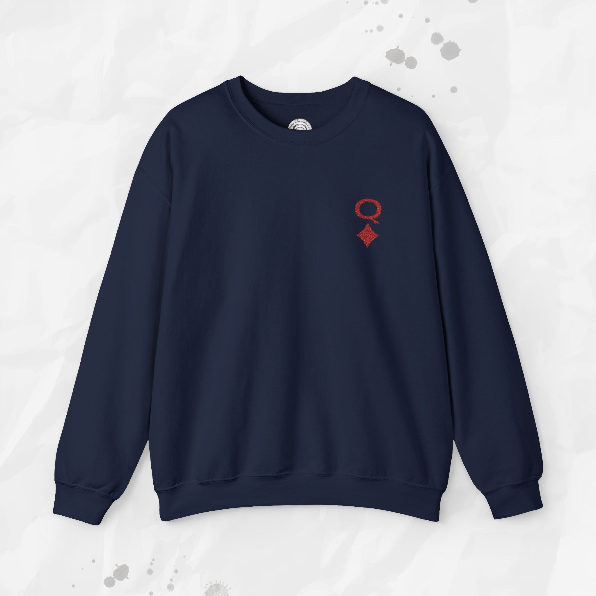Queen of Diamonds – Embroidered Crewneck Sweatshirt