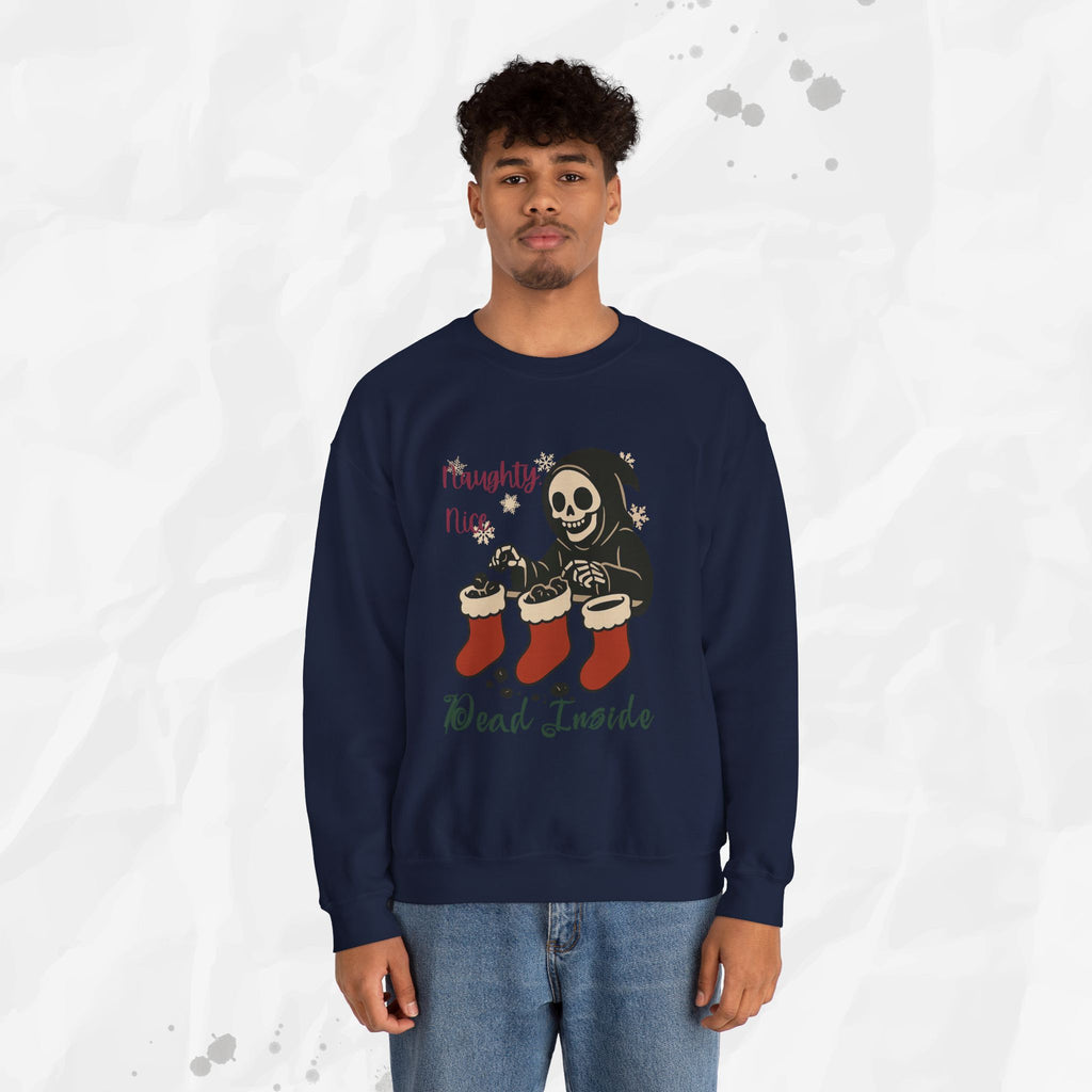 Naughty, Nice, Dead Inside – Crewneck Sweatshirt