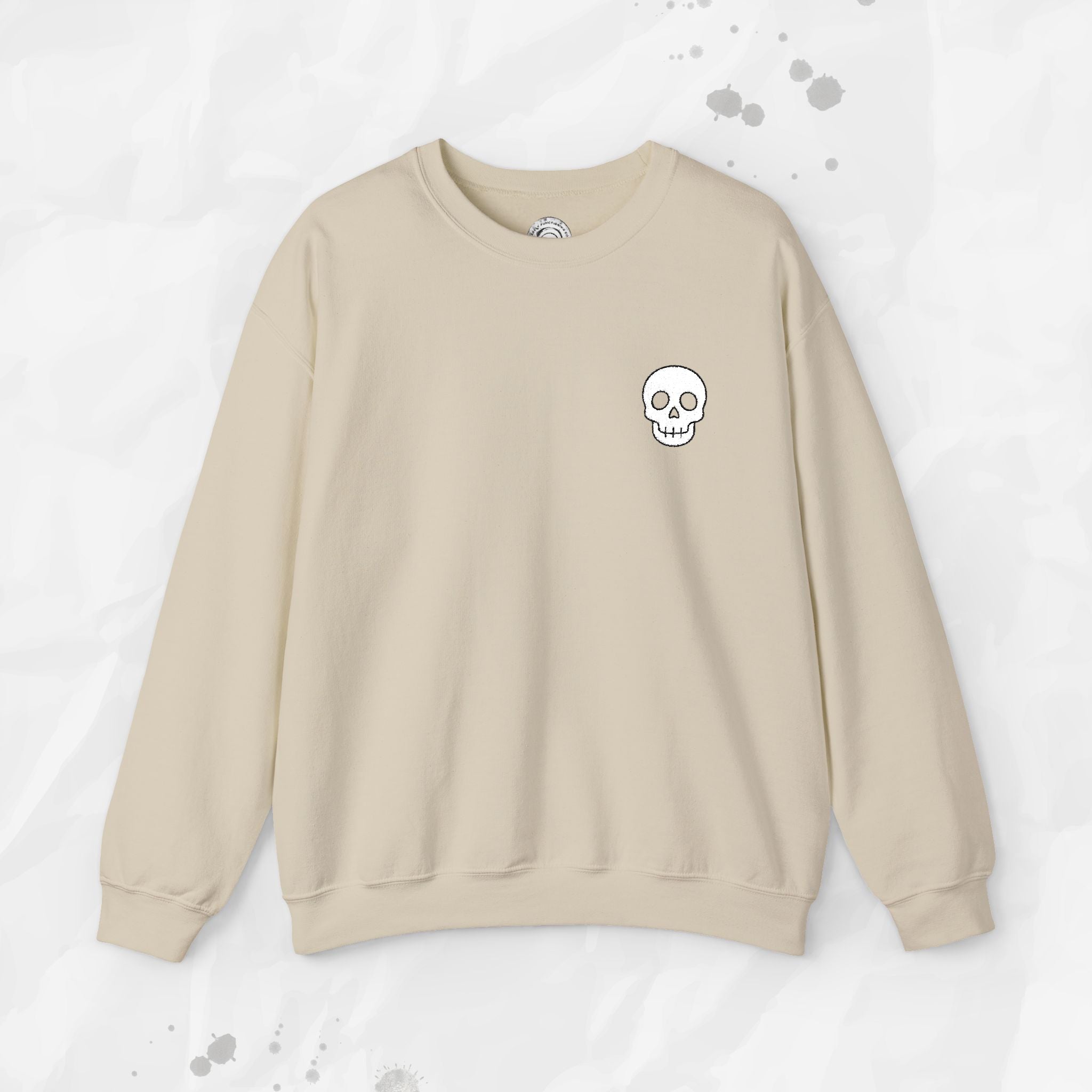 Skull Icon – Embroidered Crewneck Sweatshirt