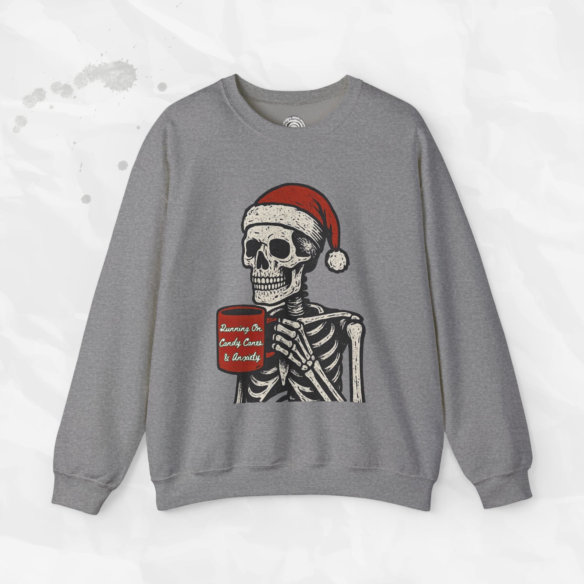 Running on Candy Canes & Anxiety – Crewneck Sweatshirt