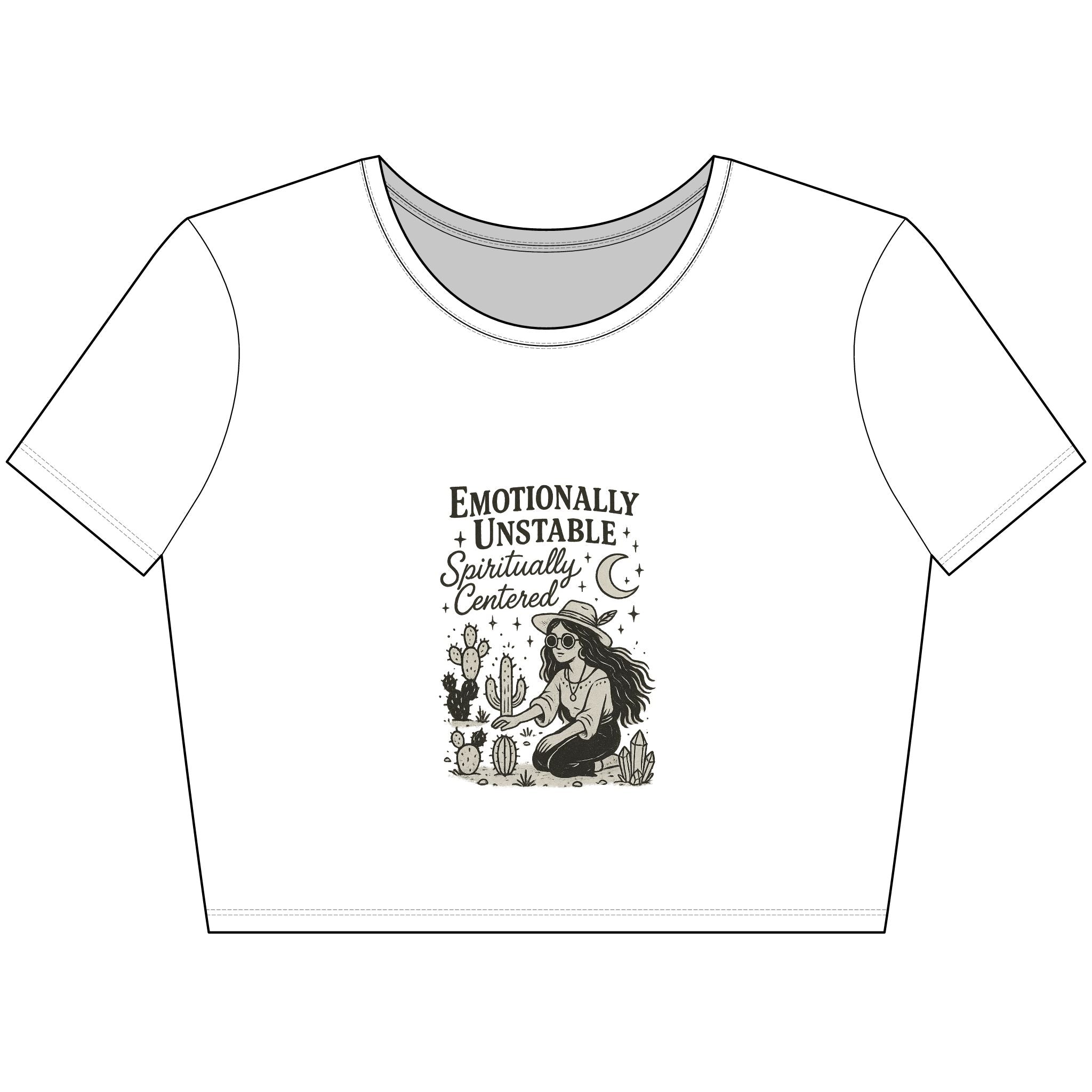Emotionally Unstable Spiritually Centered - Crop Top