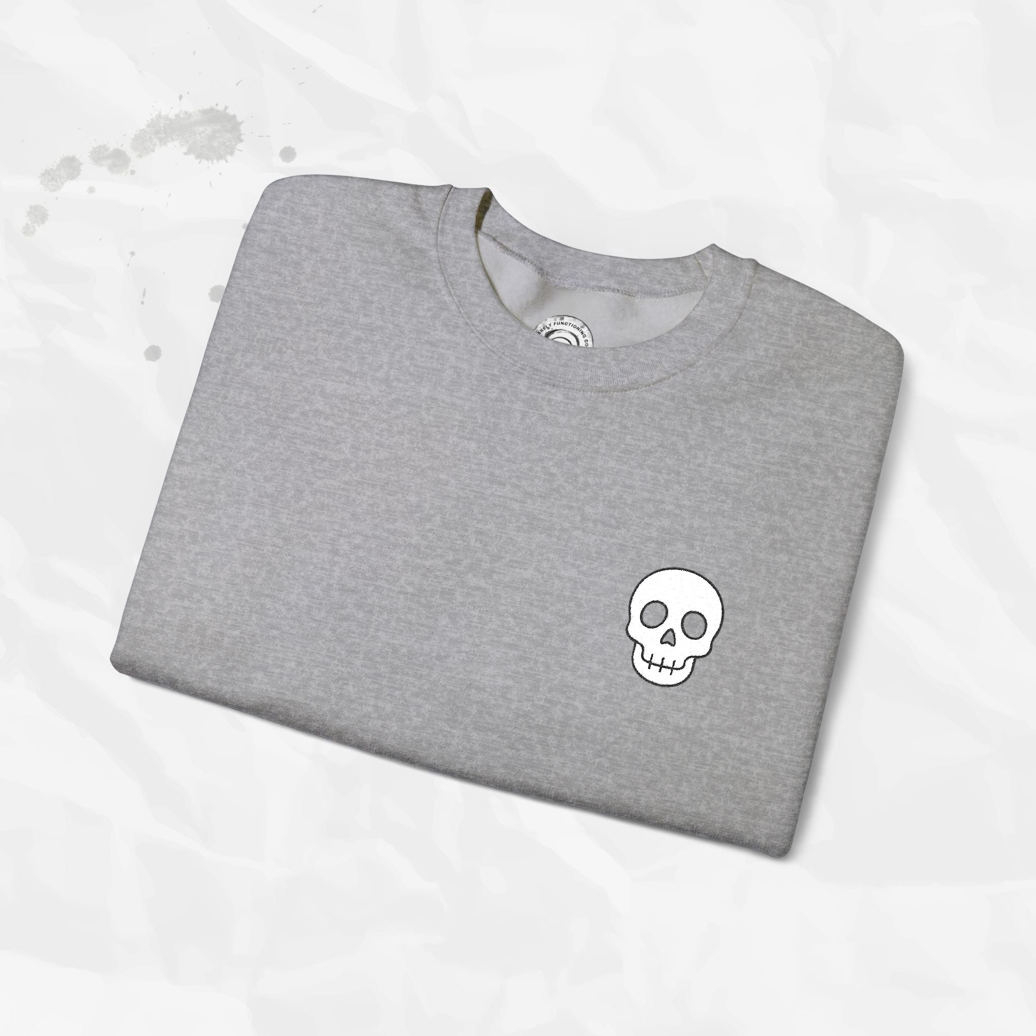 Skull Icon – Embroidered Crewneck Sweatshirt
