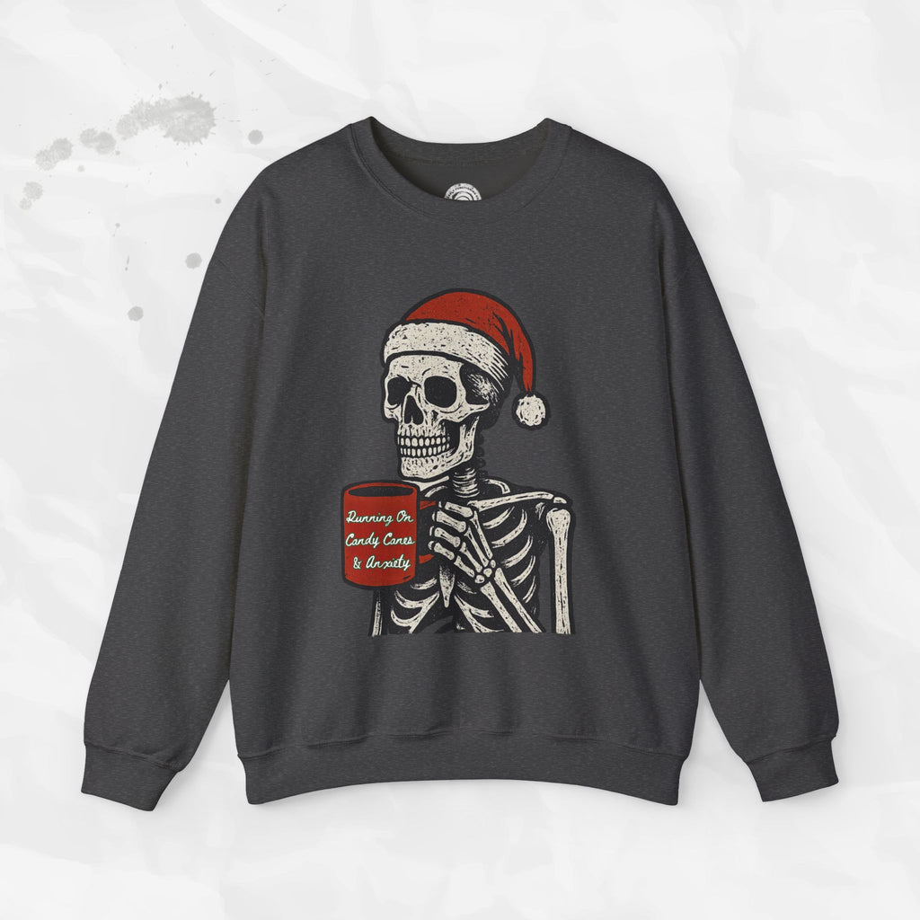 Running on Candy Canes & Anxiety – Crewneck Sweatshirt