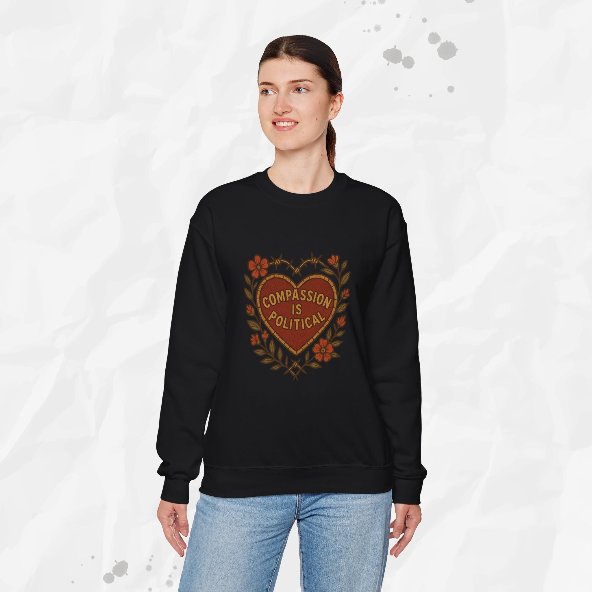 Compassion Is Political - Crewneck Sweatshirt