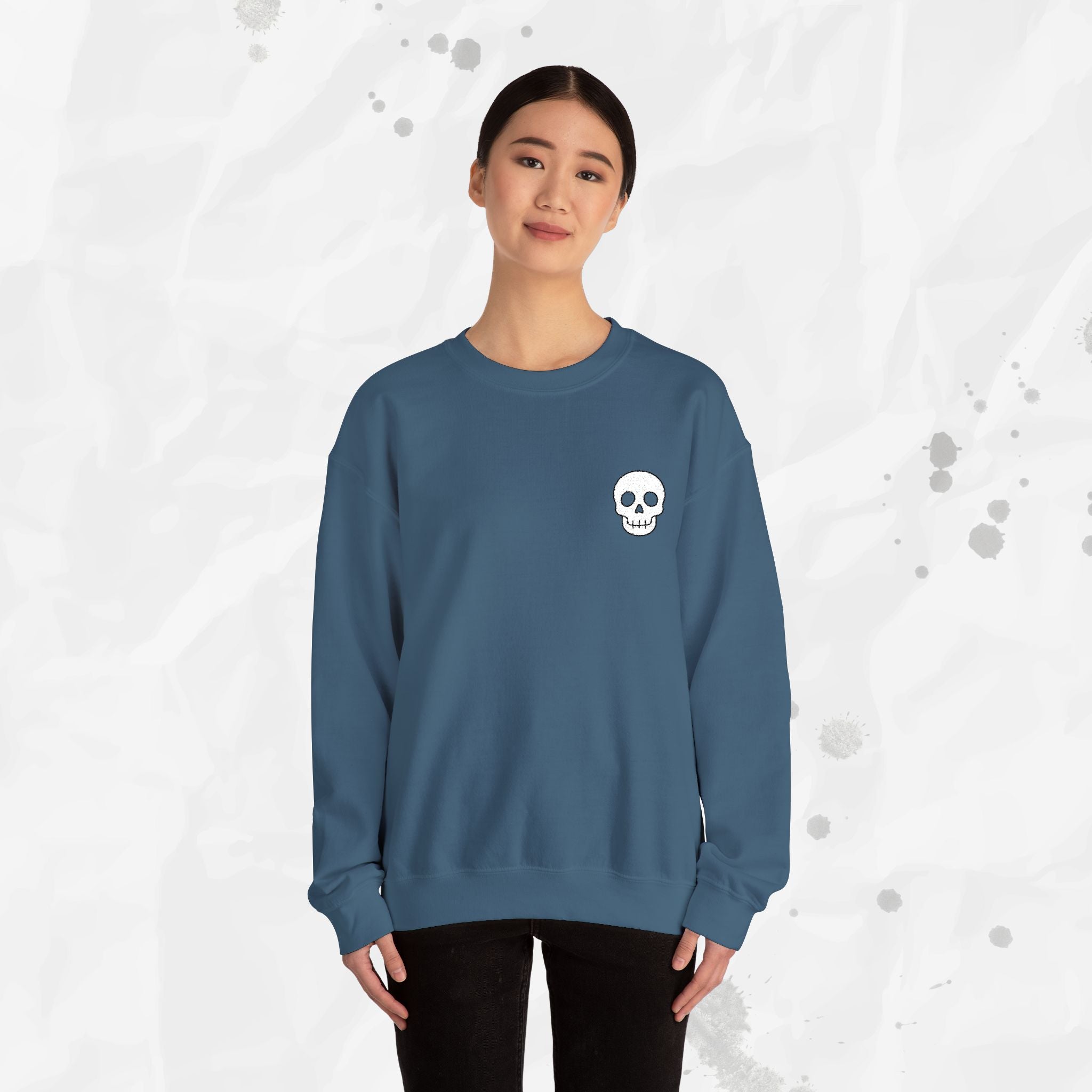 Skull Icon – Embroidered Crewneck Sweatshirt