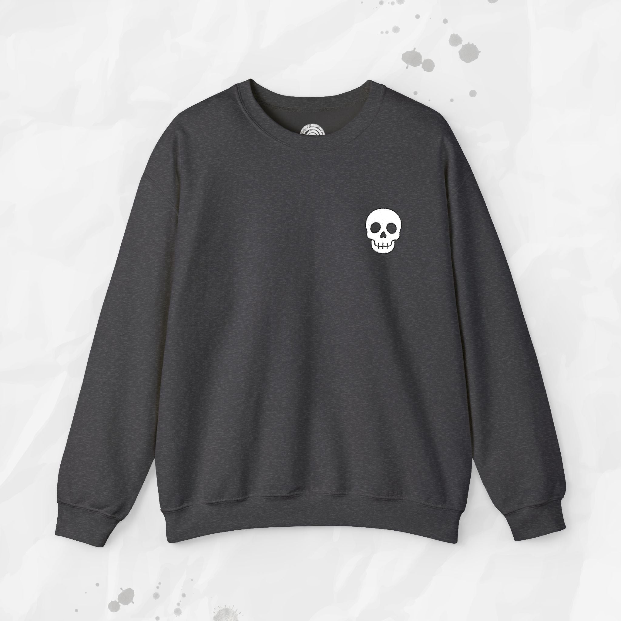 Skull Icon – Embroidered Crewneck Sweatshirt