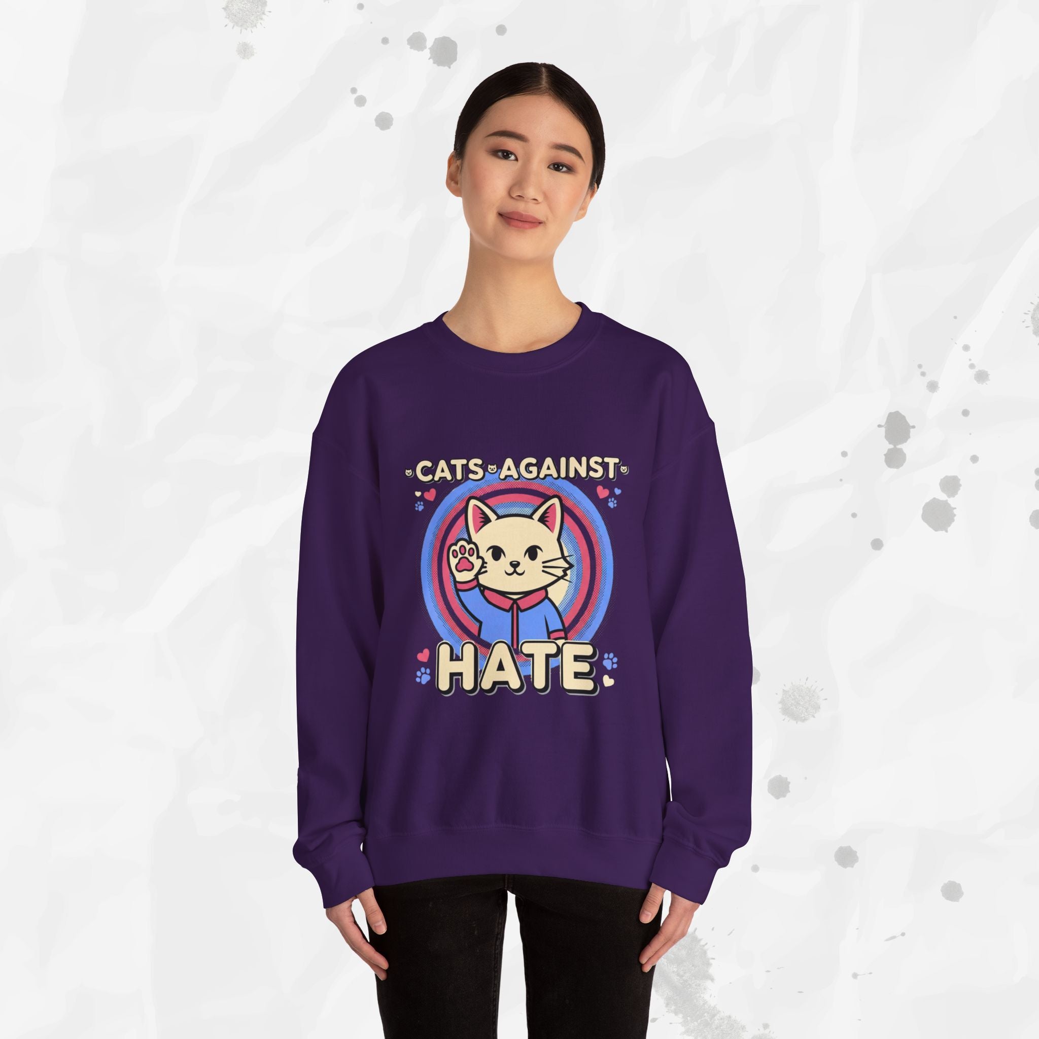 Cats Against Hate – Crewneck Sweatshirt