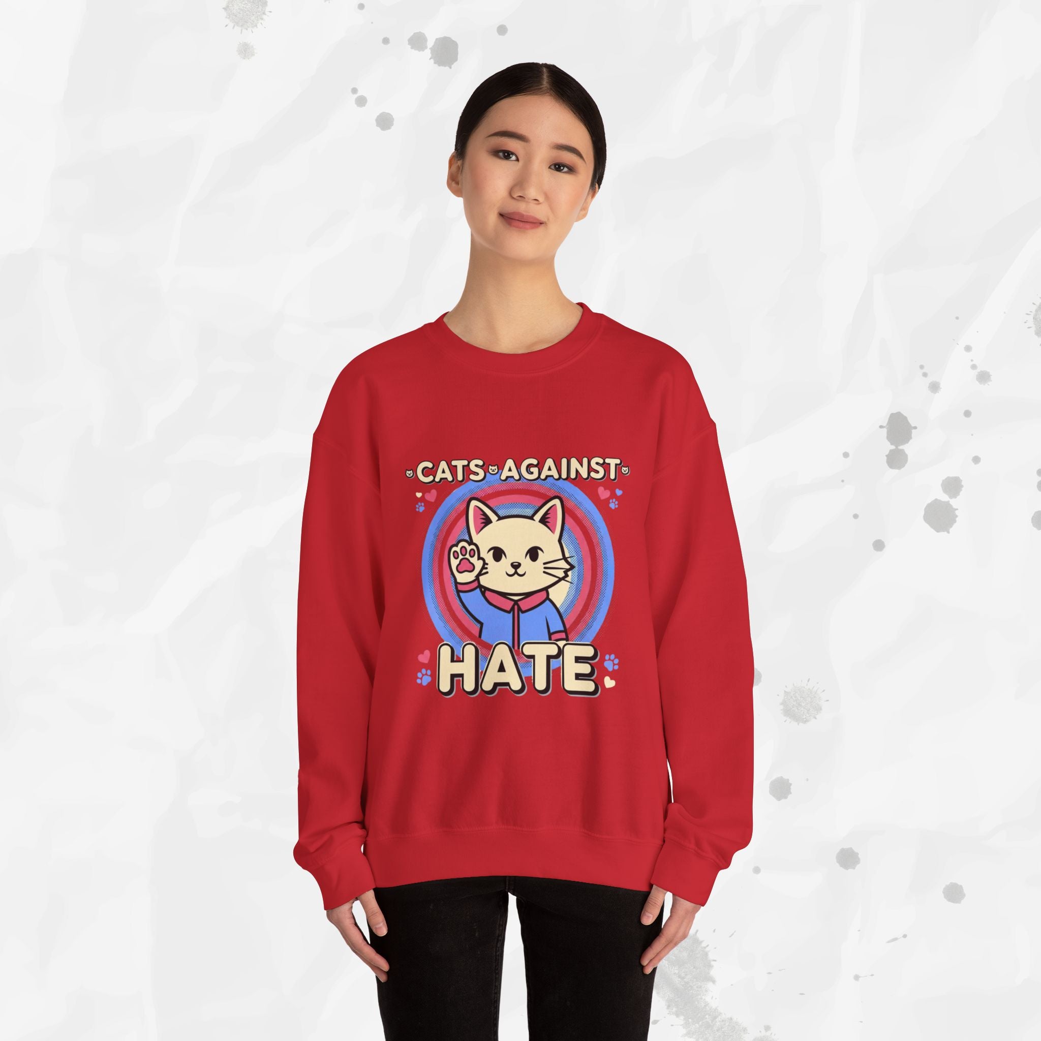 Cats Against Hate – Crewneck Sweatshirt