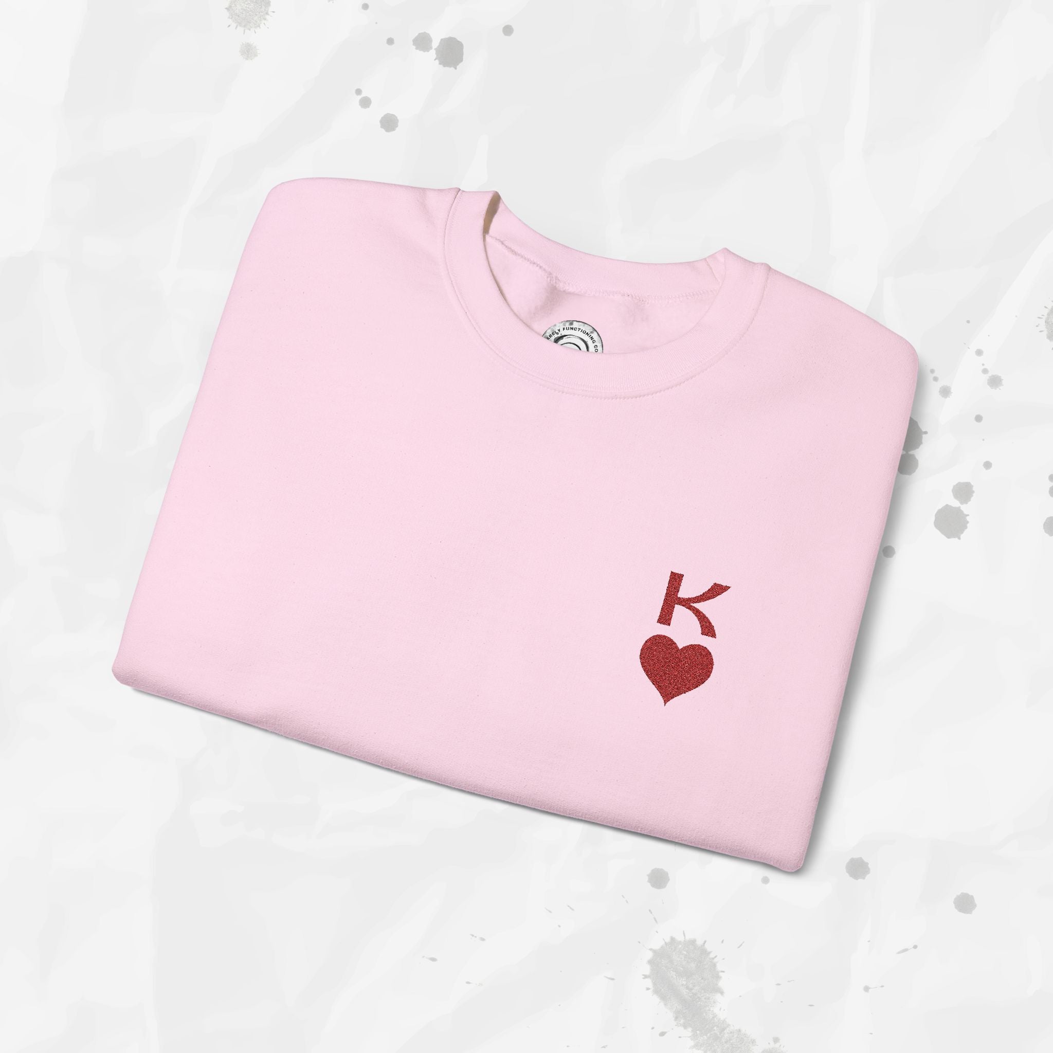 King of Hearts – Embroidered Crewneck Sweatshirt