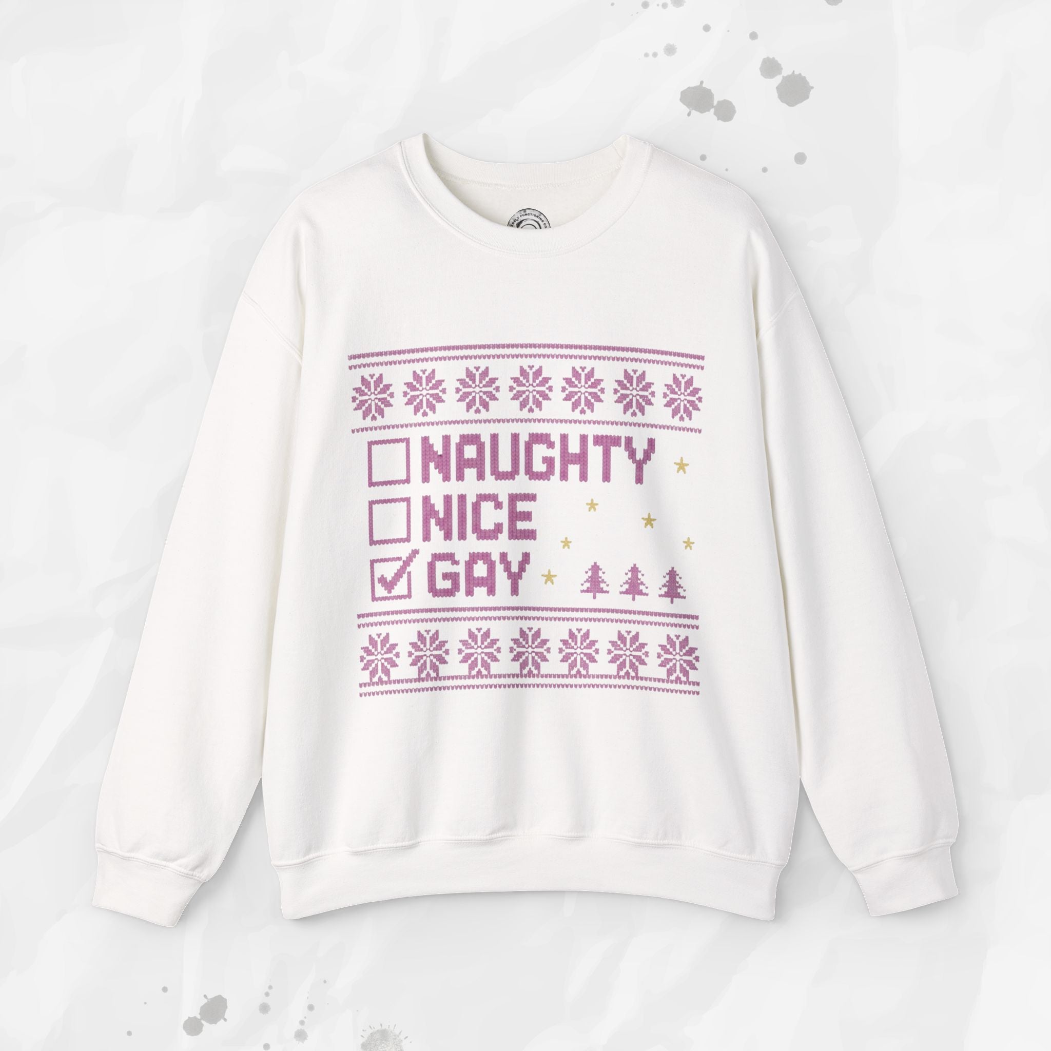 Naughty, Nice, Gay – Crewneck Sweatshirt