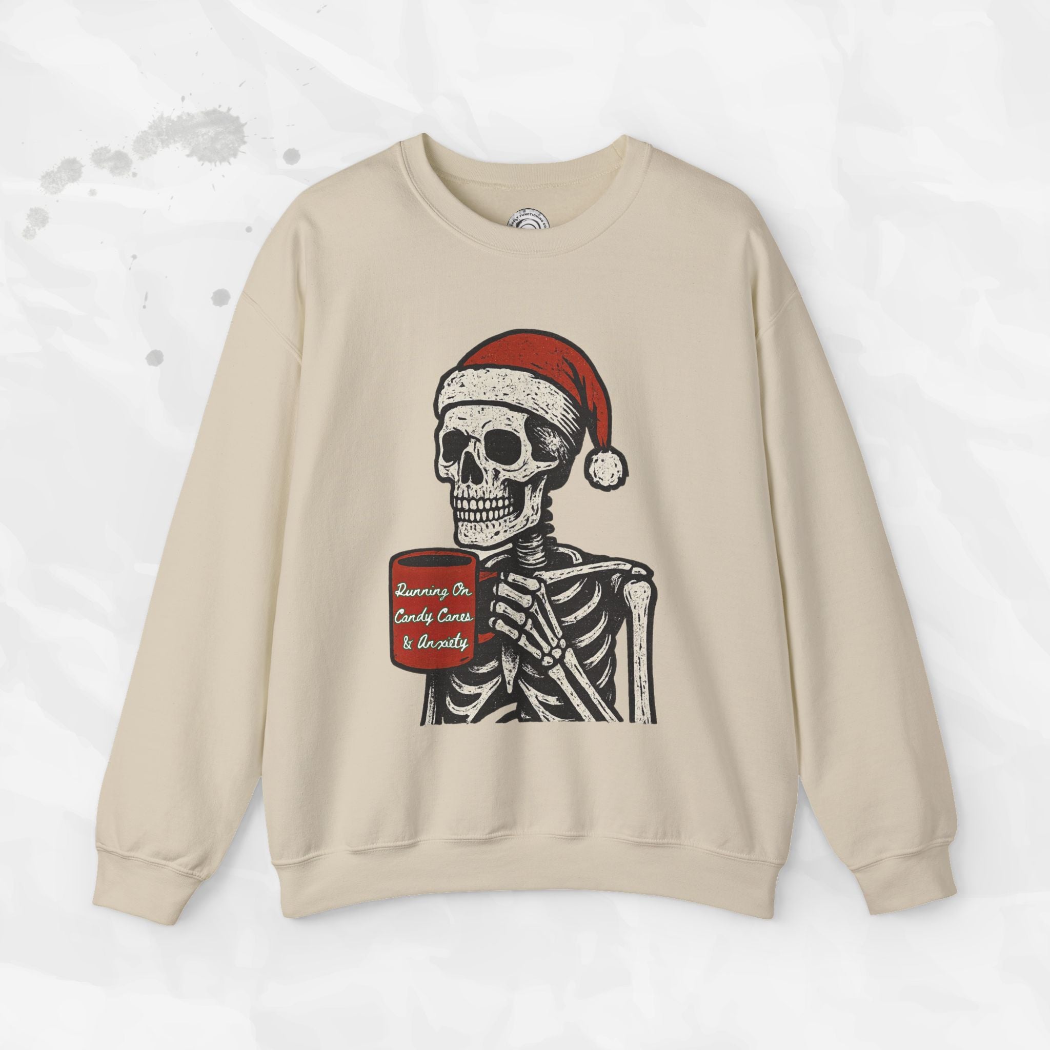Running on Candy Canes & Anxiety – Crewneck Sweatshirt