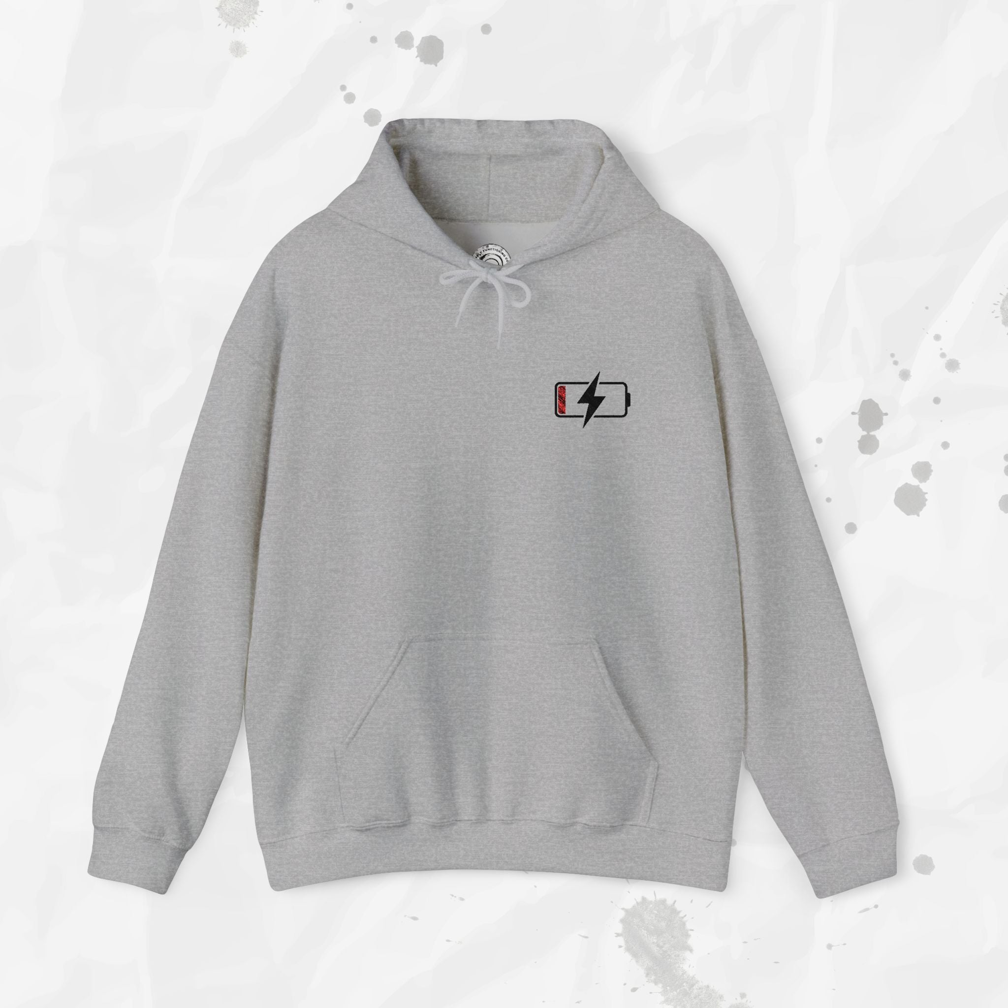 Low Battery – Embroidered Hoodie
