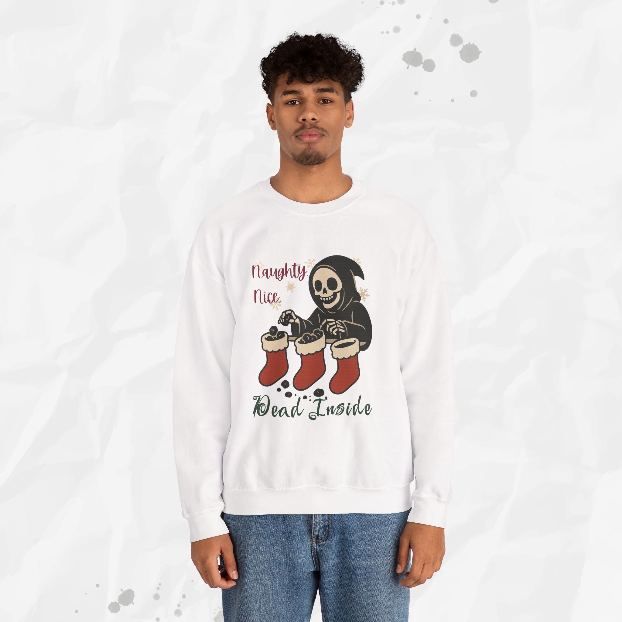 Naughty, Nice, Dead Inside – Crewneck Sweatshirt