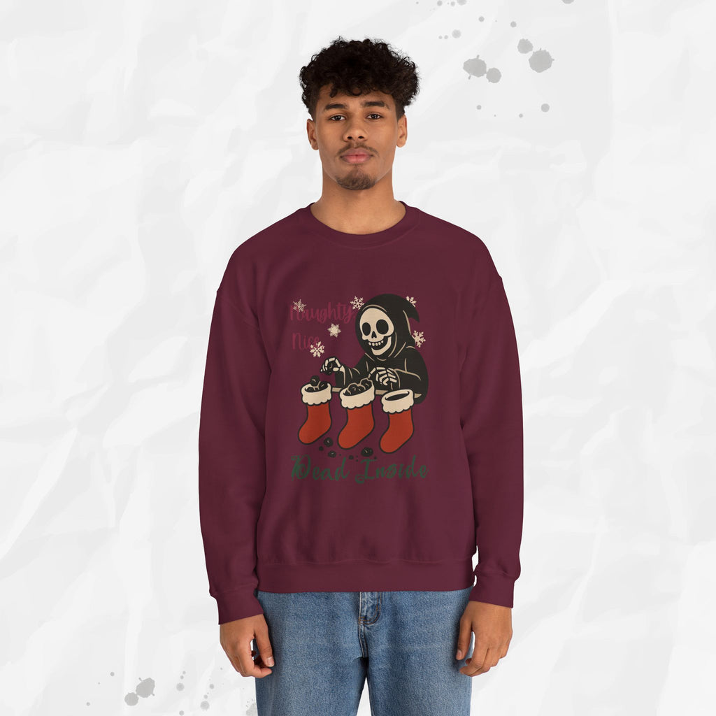 Naughty, Nice, Dead Inside – Crewneck Sweatshirt