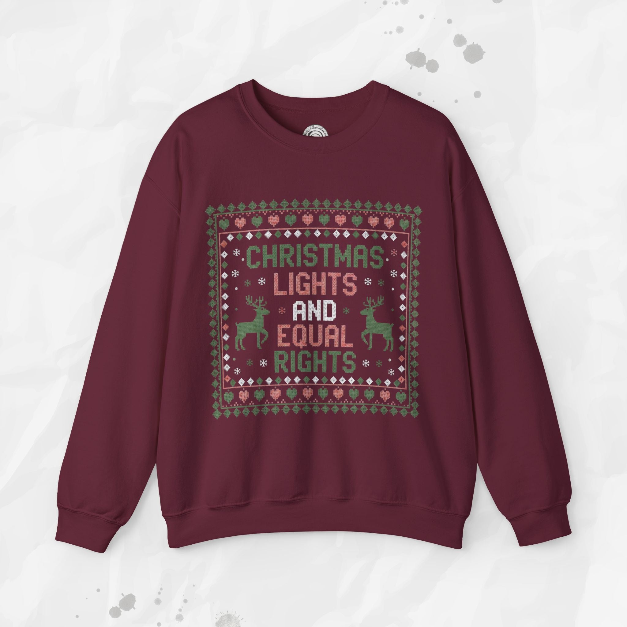 Christmas Lights and Equal Rights – Crewneck Sweatshirt