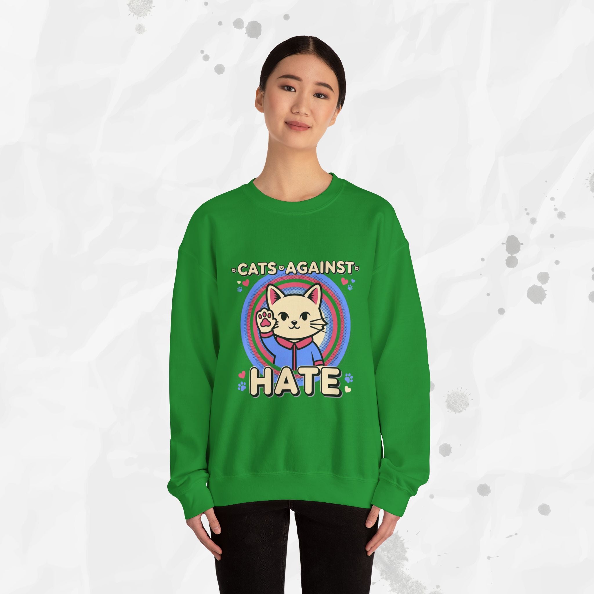 Cats Against Hate – Crewneck Sweatshirt