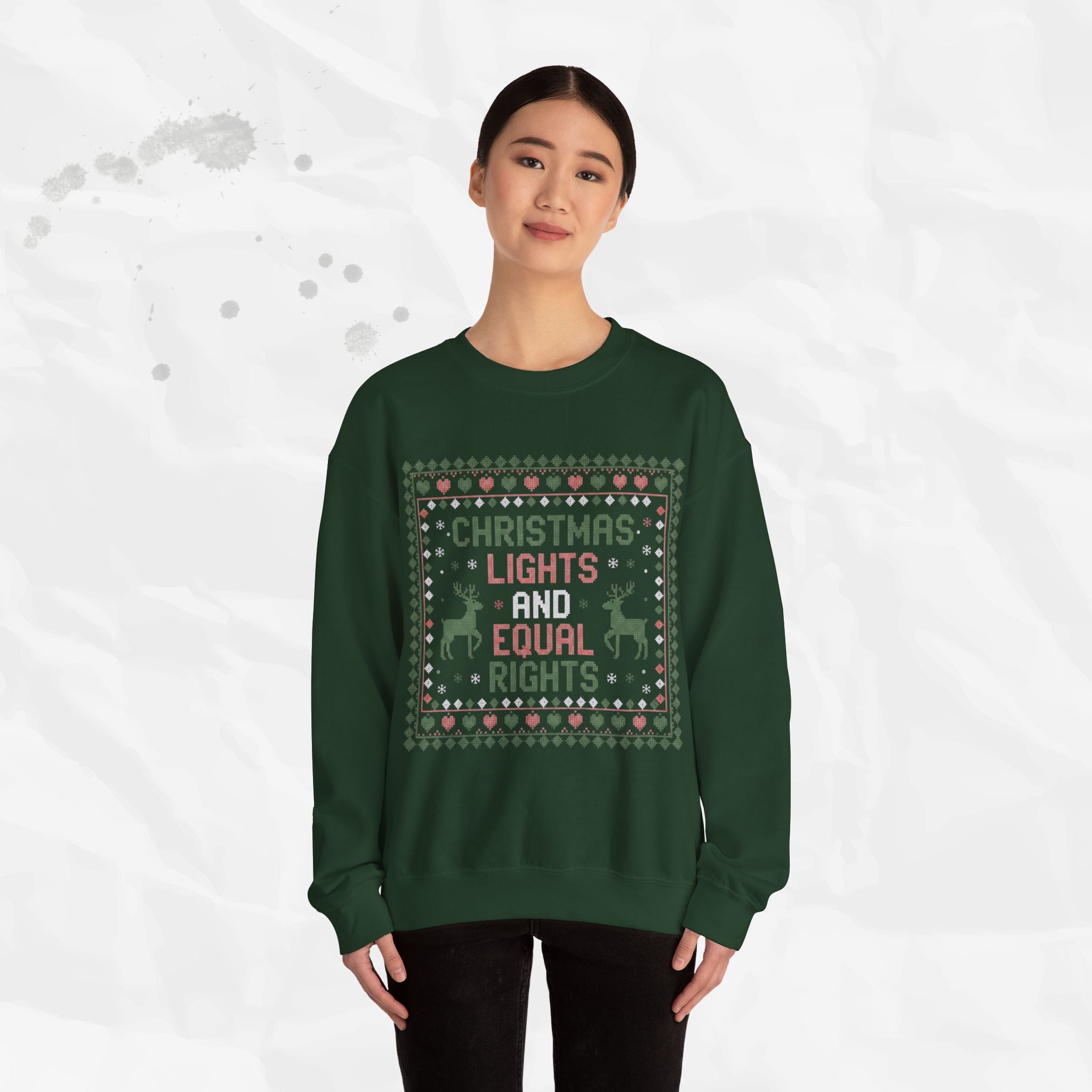 Christmas Lights and Equal Rights – Crewneck Sweatshirt