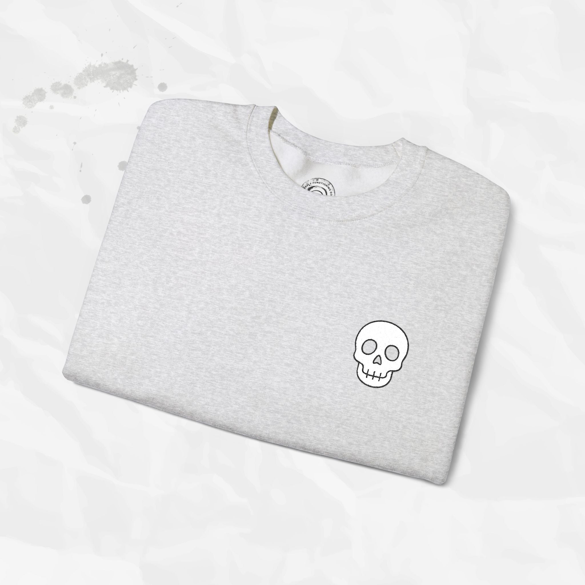 Skull Icon – Embroidered Crewneck Sweatshirt