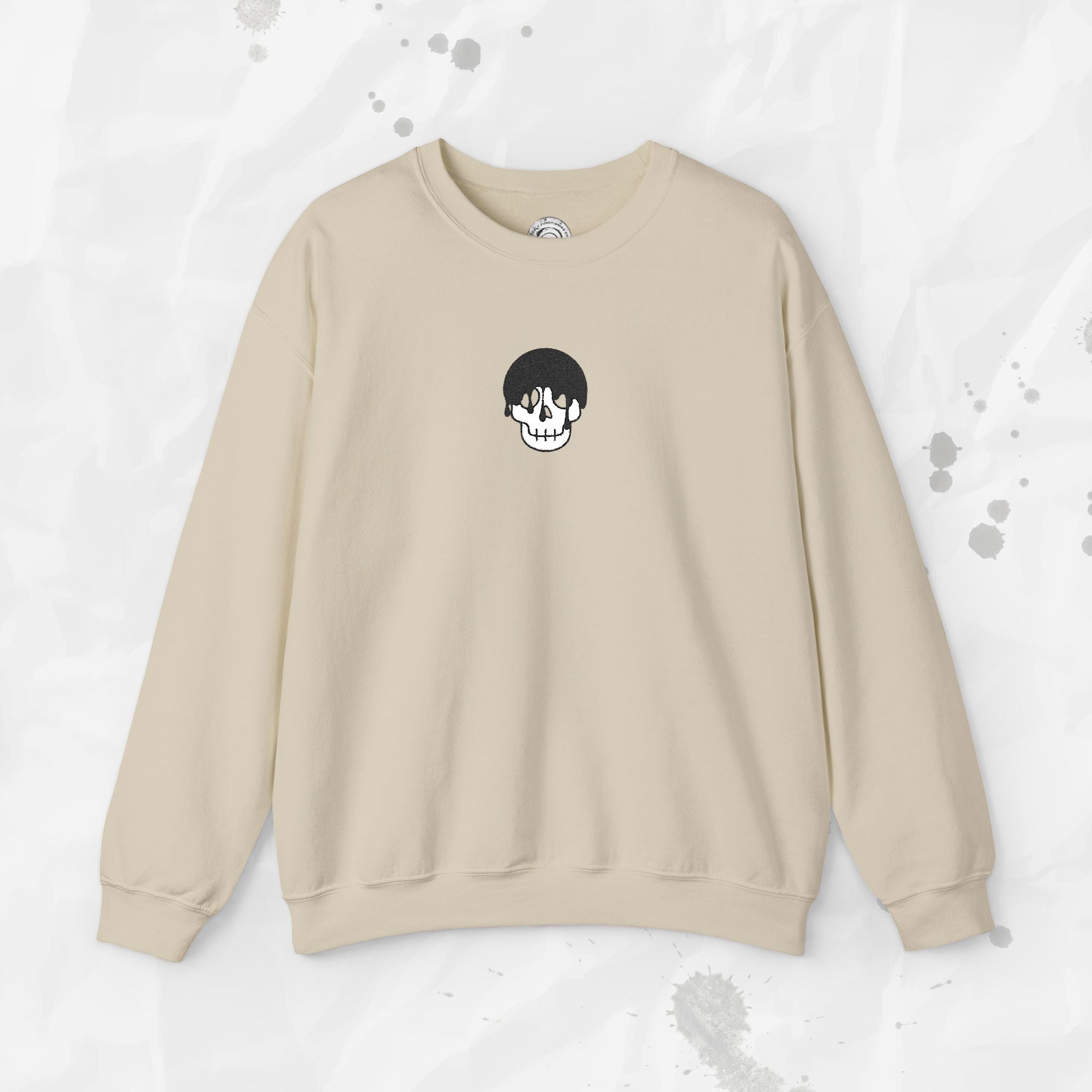 Skull Icon – Embroidered Crewneck Sweatshirt