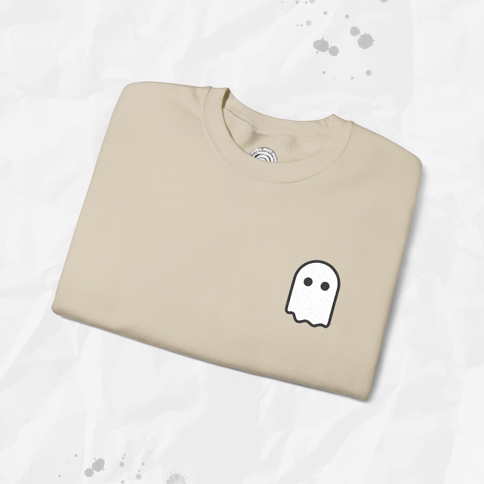 Ghost Icon – Embroidered Crewneck Sweatshirt