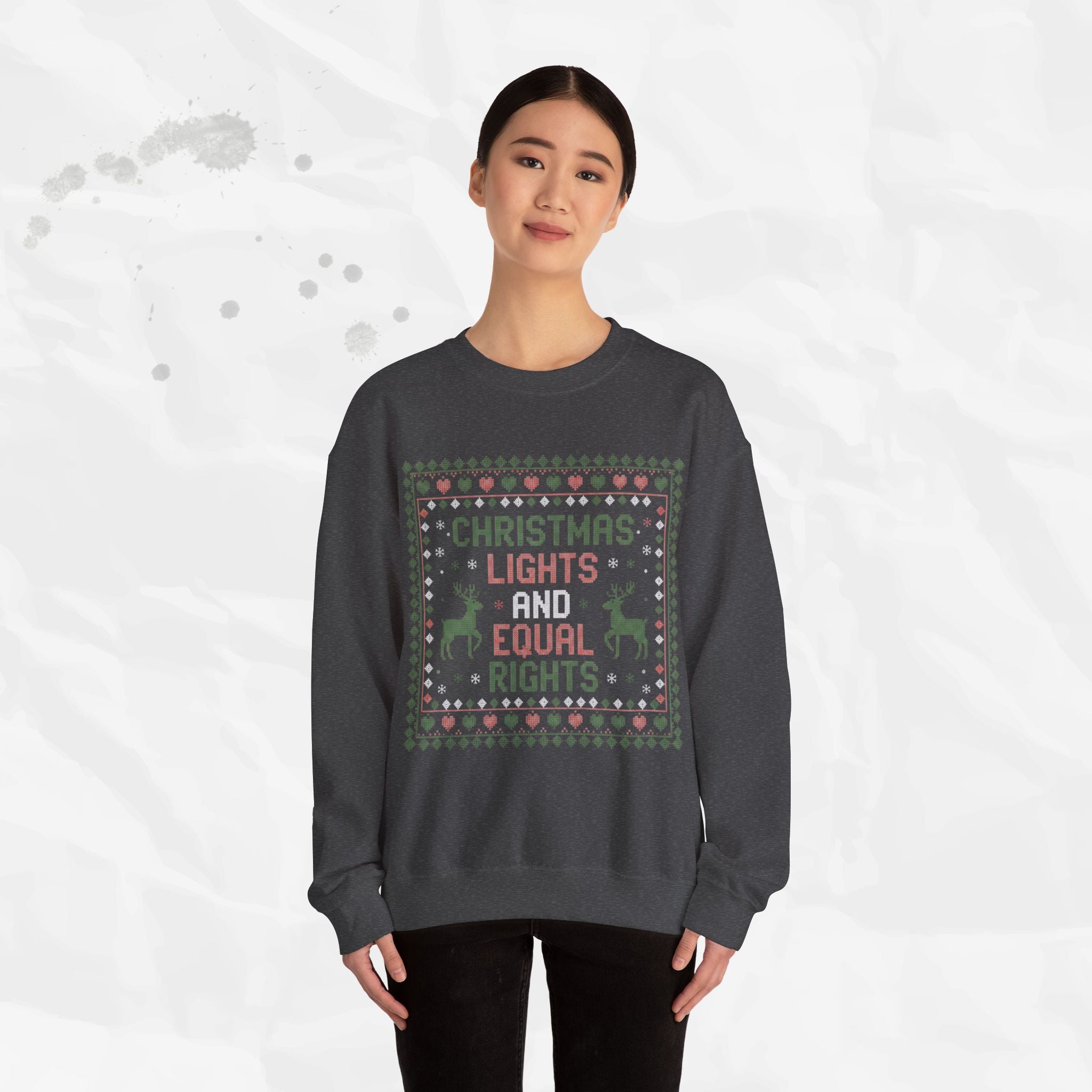 Christmas Lights and Equal Rights – Crewneck Sweatshirt