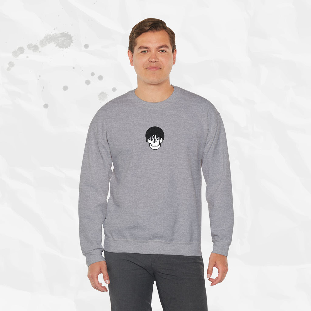 Skull Icon – Embroidered Crewneck Sweatshirt