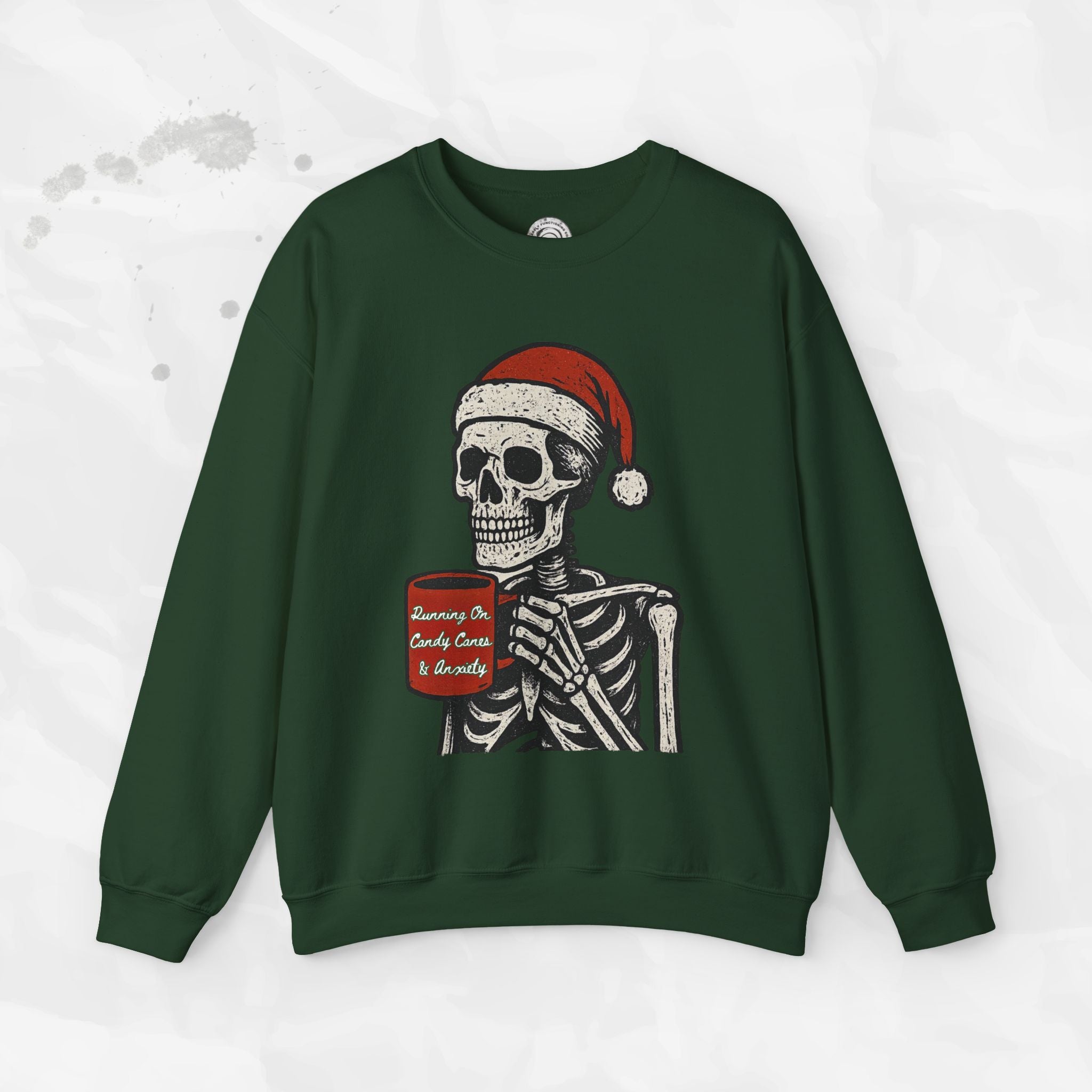 Running on Candy Canes & Anxiety – Crewneck Sweatshirt