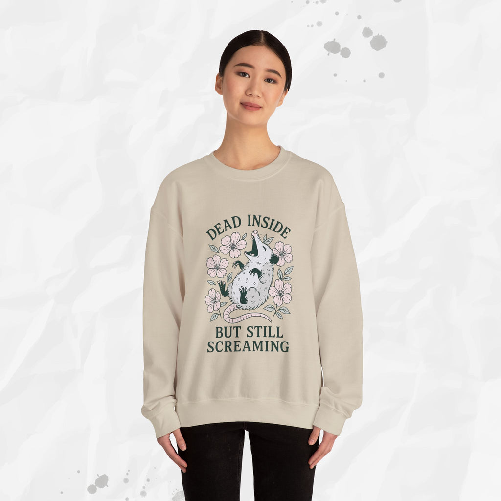 Dead Inside but Still Screaming – Crewneck Sweatshirt