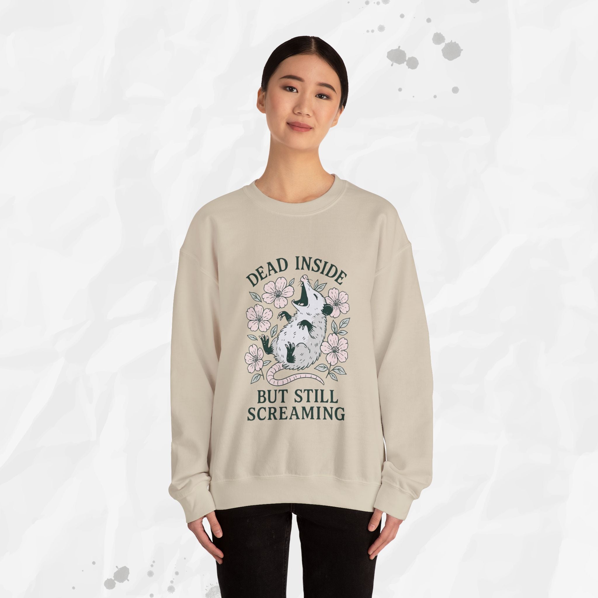 Dead Inside but Still Screaming – Crewneck Sweatshirt