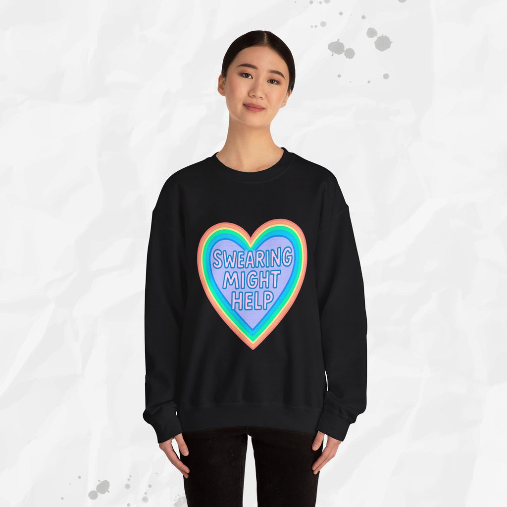 Swearing Might Help – Crewneck Sweatshirt
