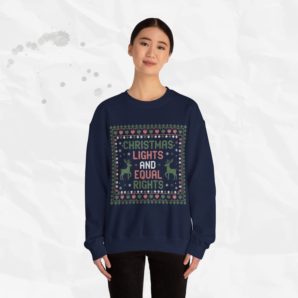 Christmas Lights and Equal Rights – Crewneck Sweatshirt