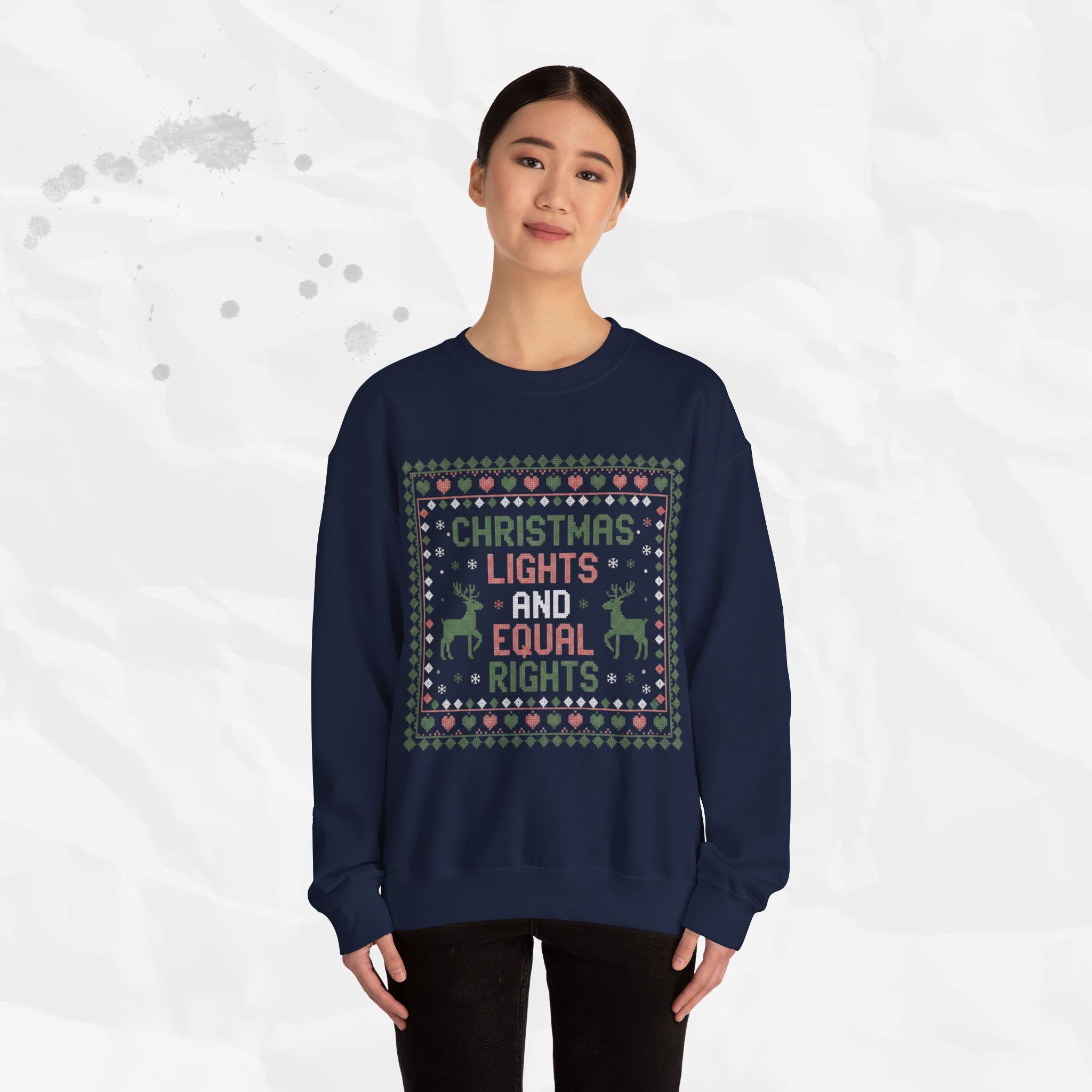 Christmas Lights and Equal Rights – Crewneck Sweatshirt
