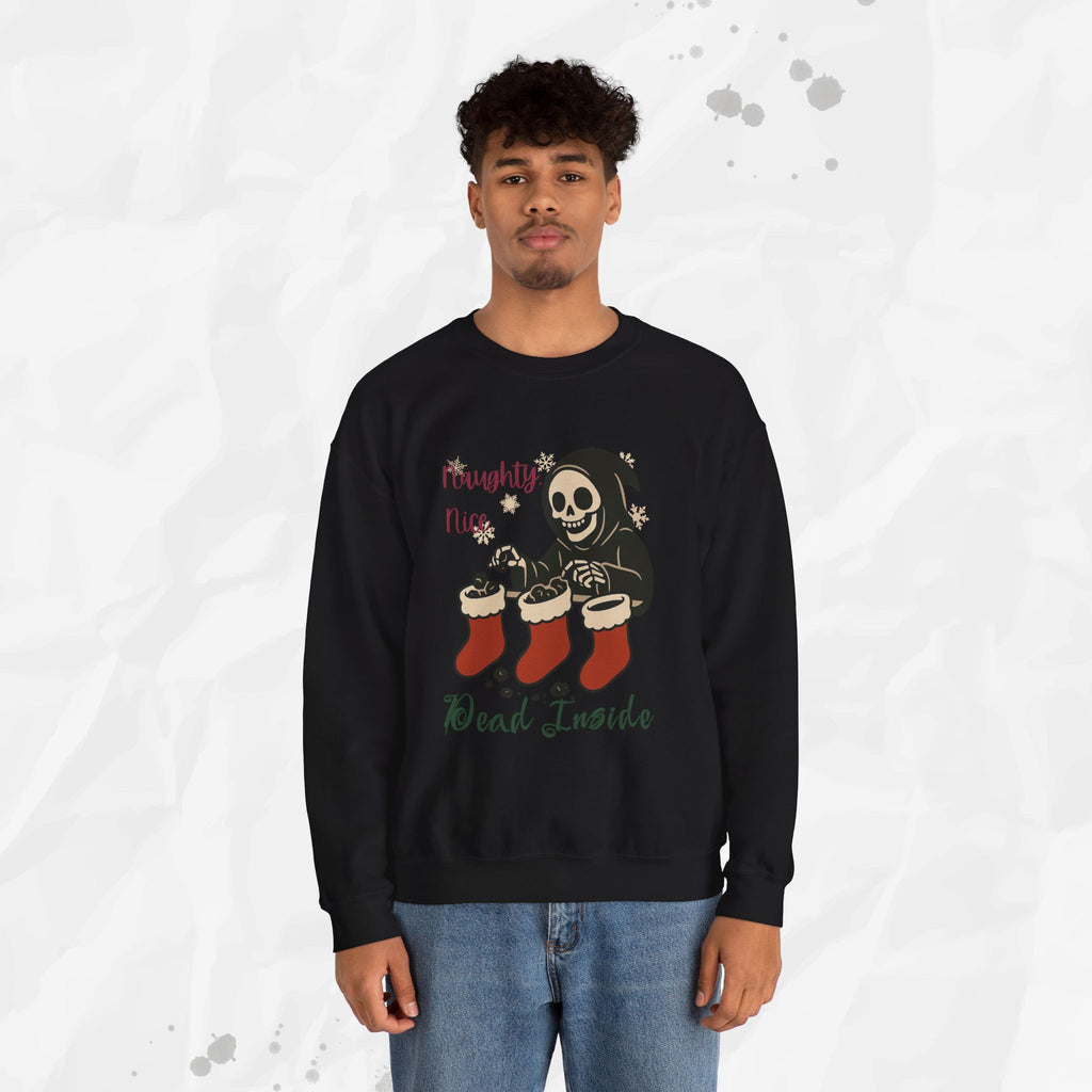 Naughty, Nice, Dead Inside – Crewneck Sweatshirt