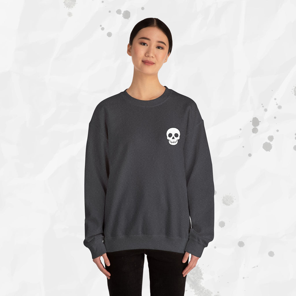 Skull Icon – Embroidered Crewneck Sweatshirt