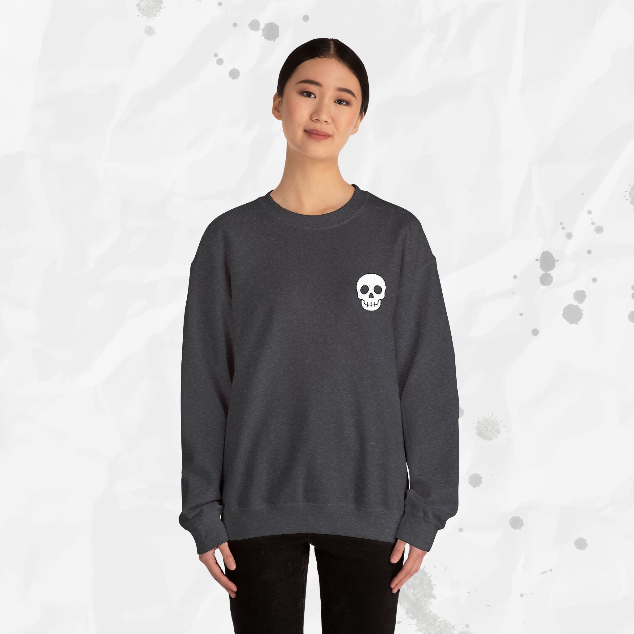 Skull Icon – Embroidered Crewneck Sweatshirt
